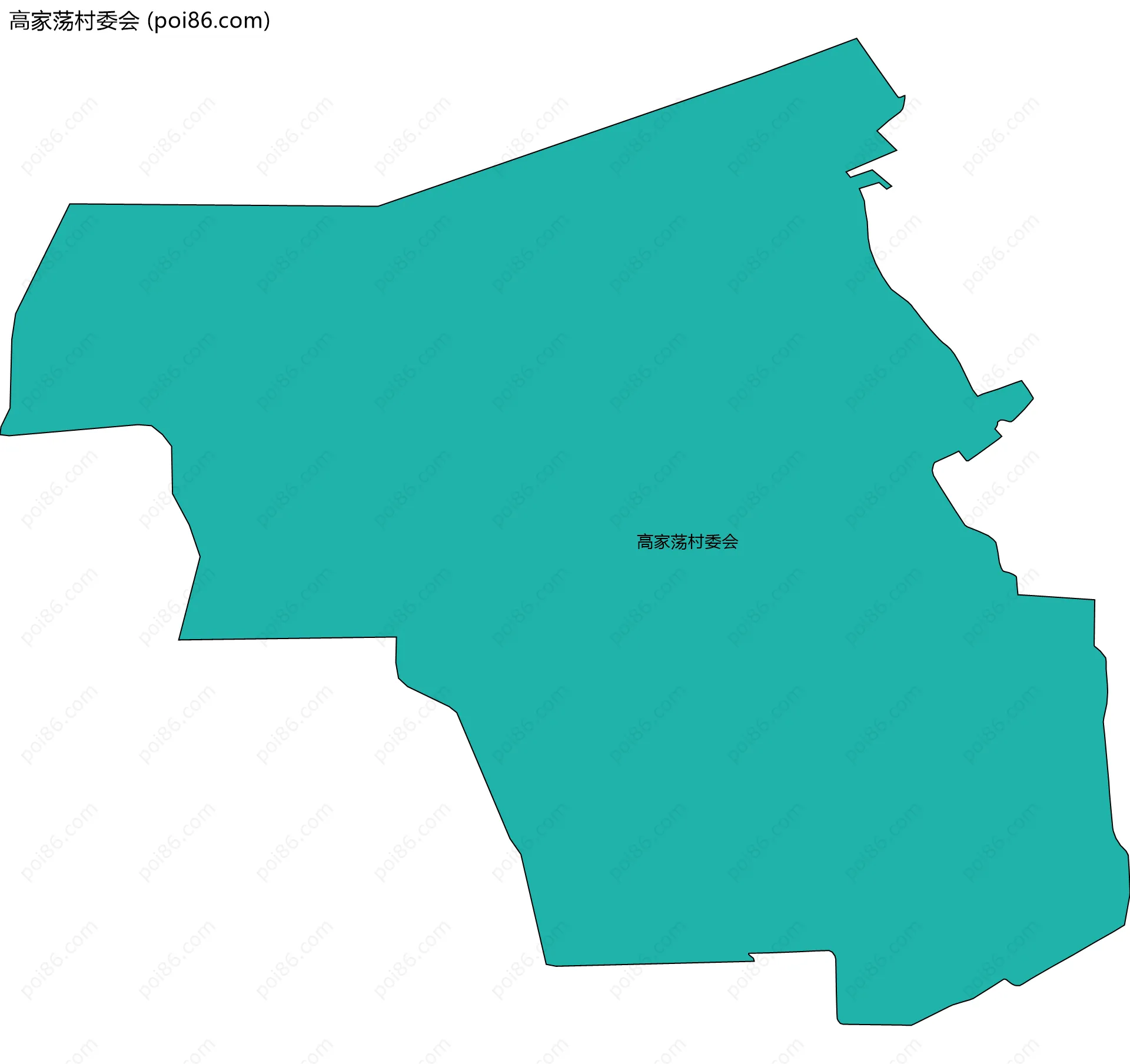 高家荡村委会边界地图