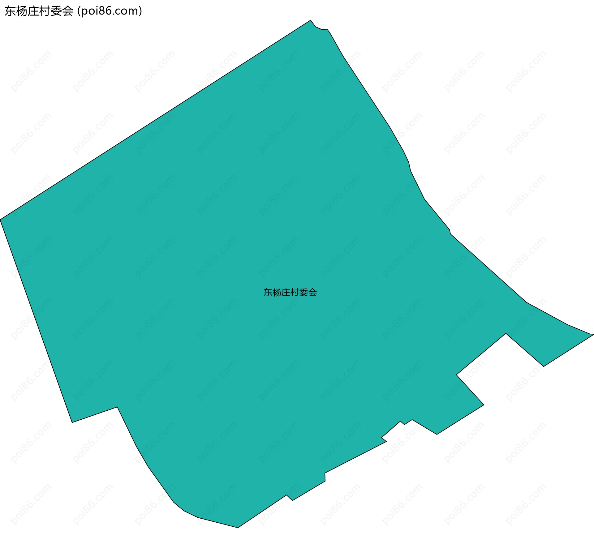东杨庄村委会边界地图