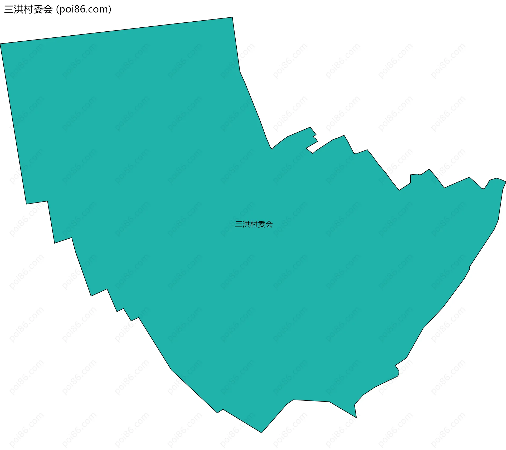 三洪村委会边界地图