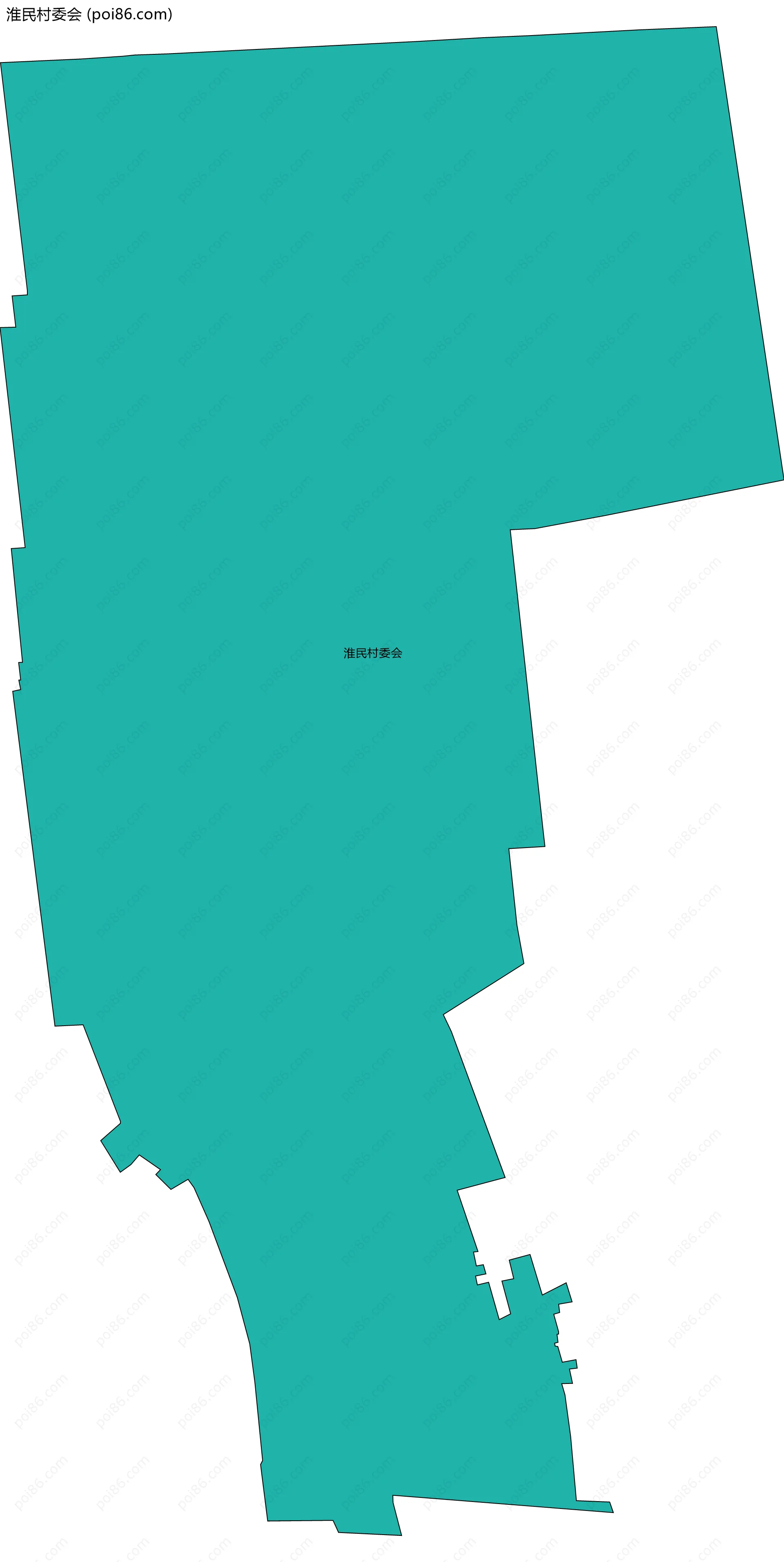 淮民村委会边界地图