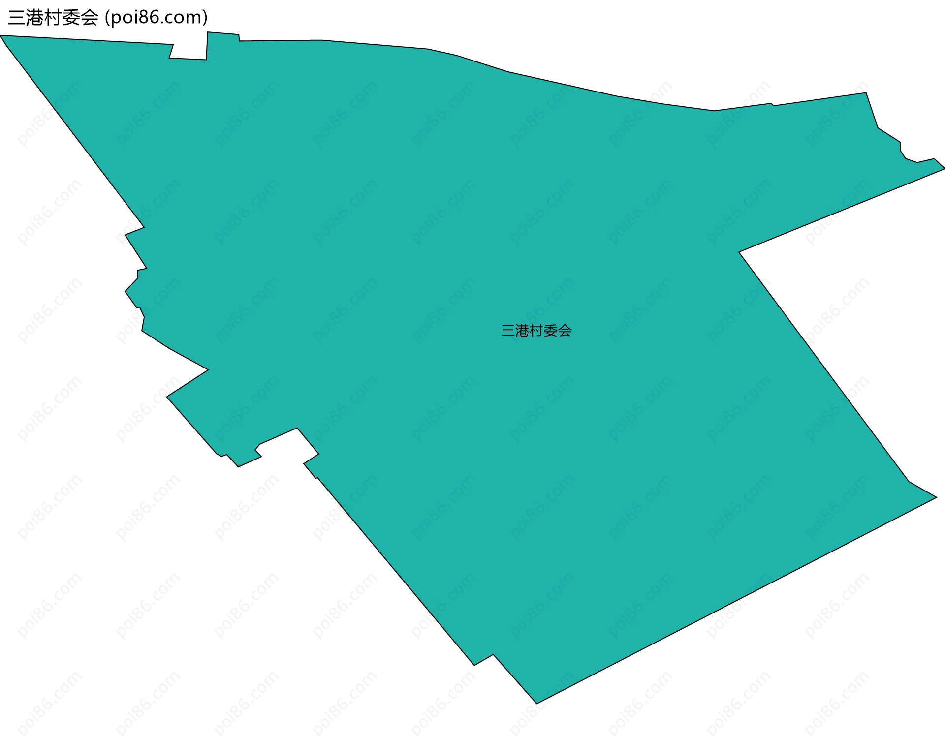 三港村委会边界地图