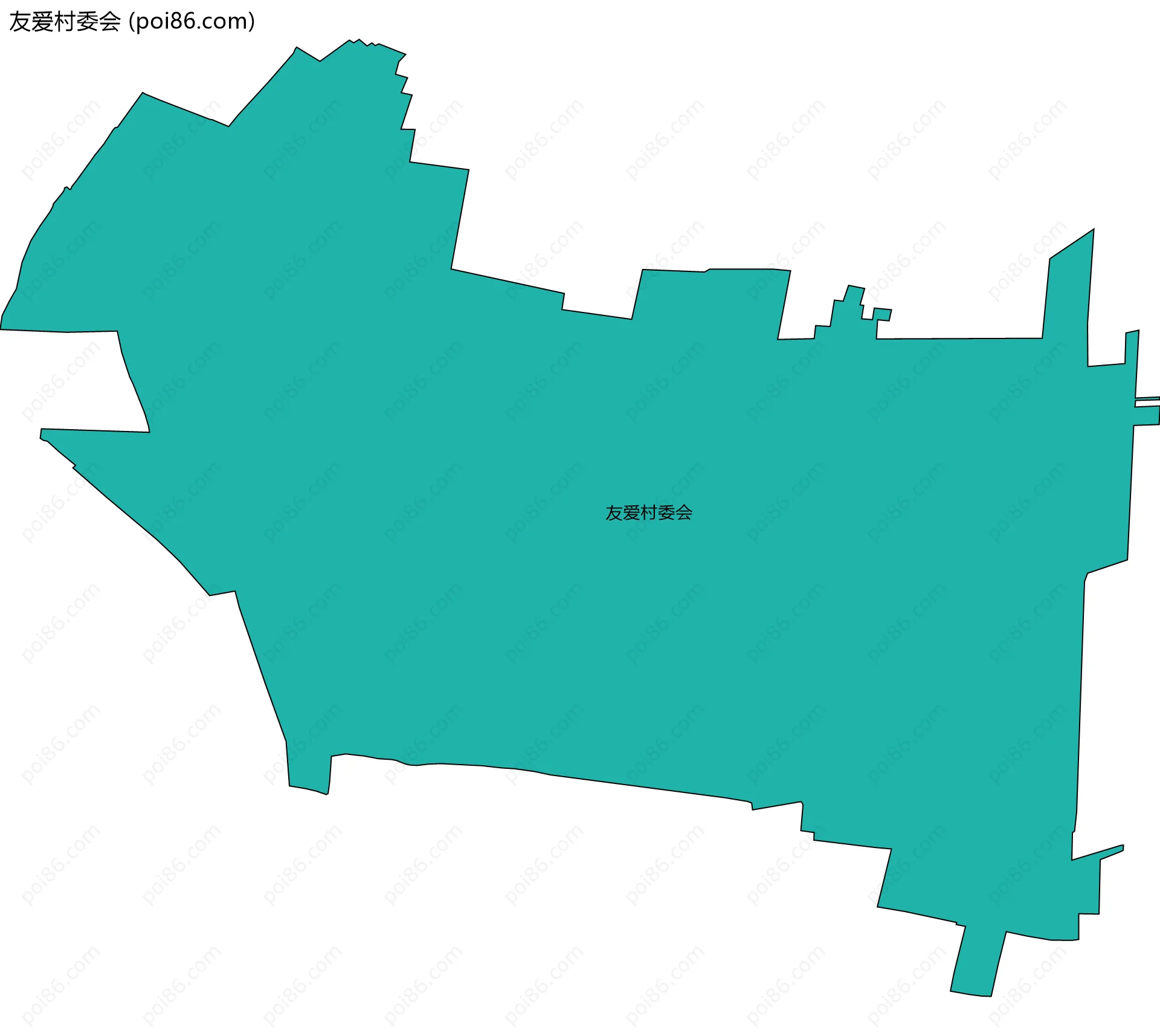 友爱村委会边界地图