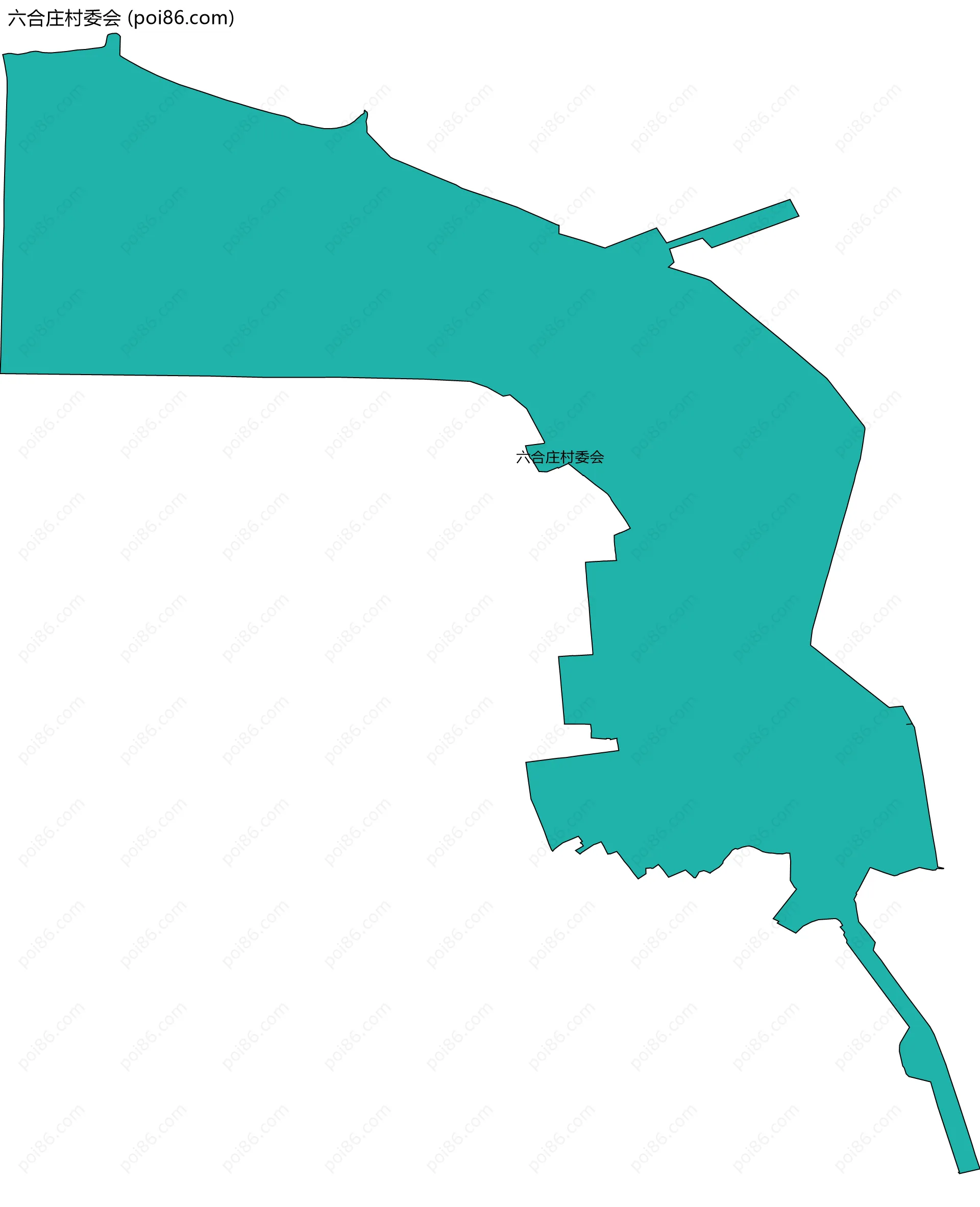六合庄村委会边界地图