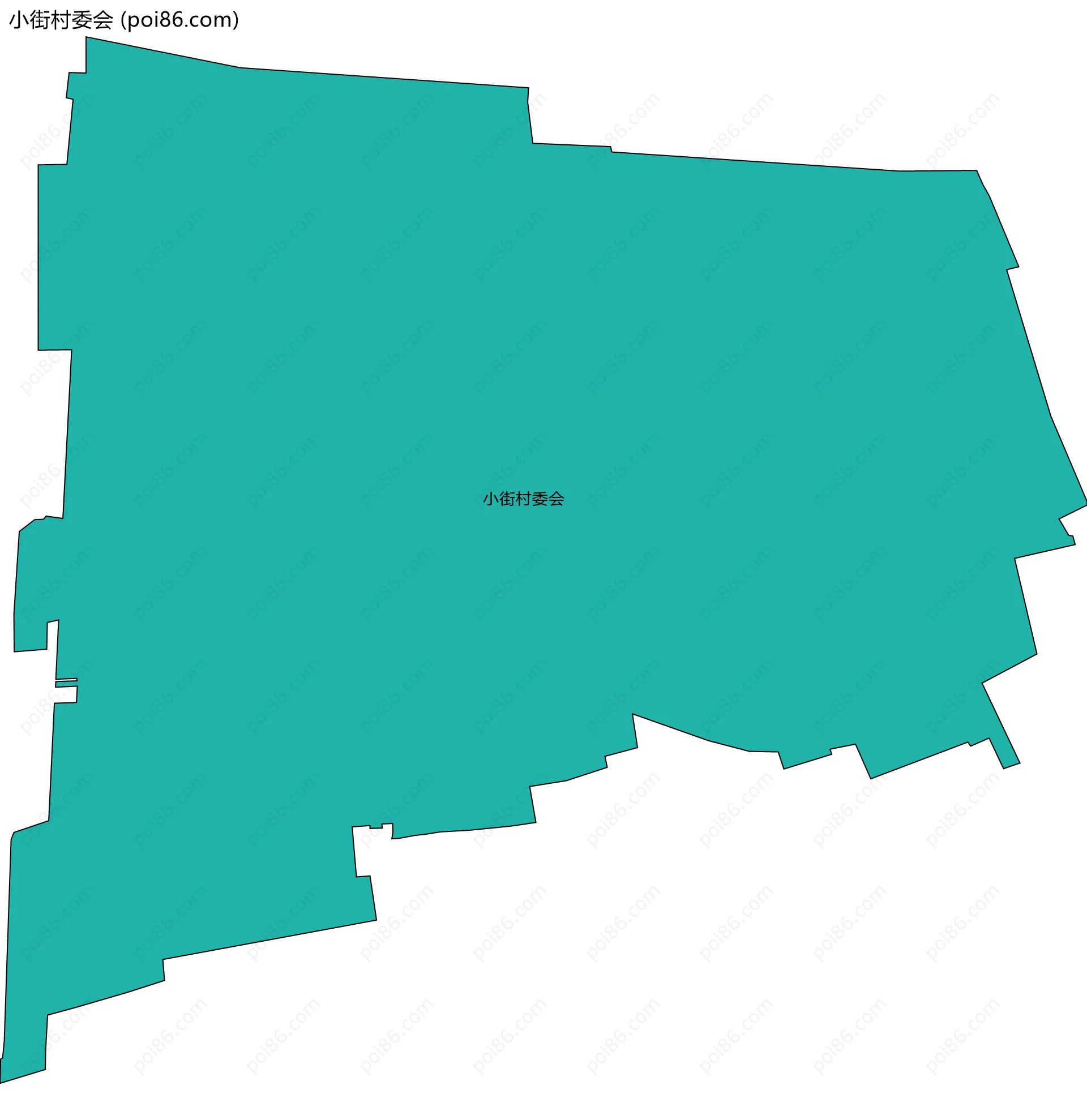 小街村委会边界地图