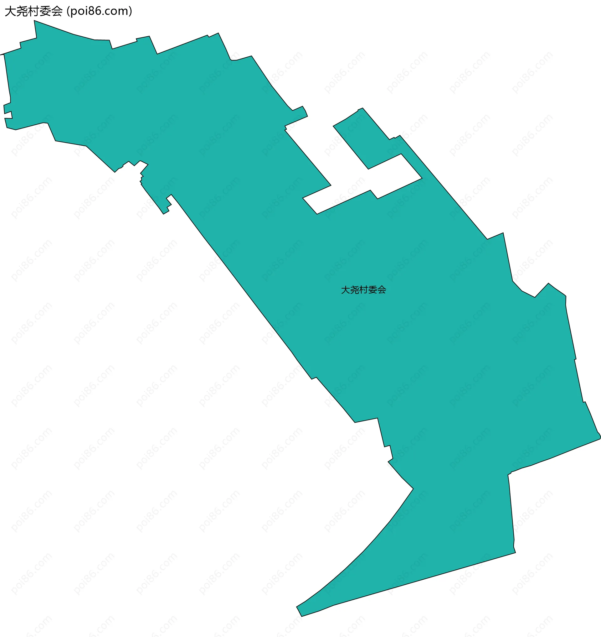 大尧村委会边界地图