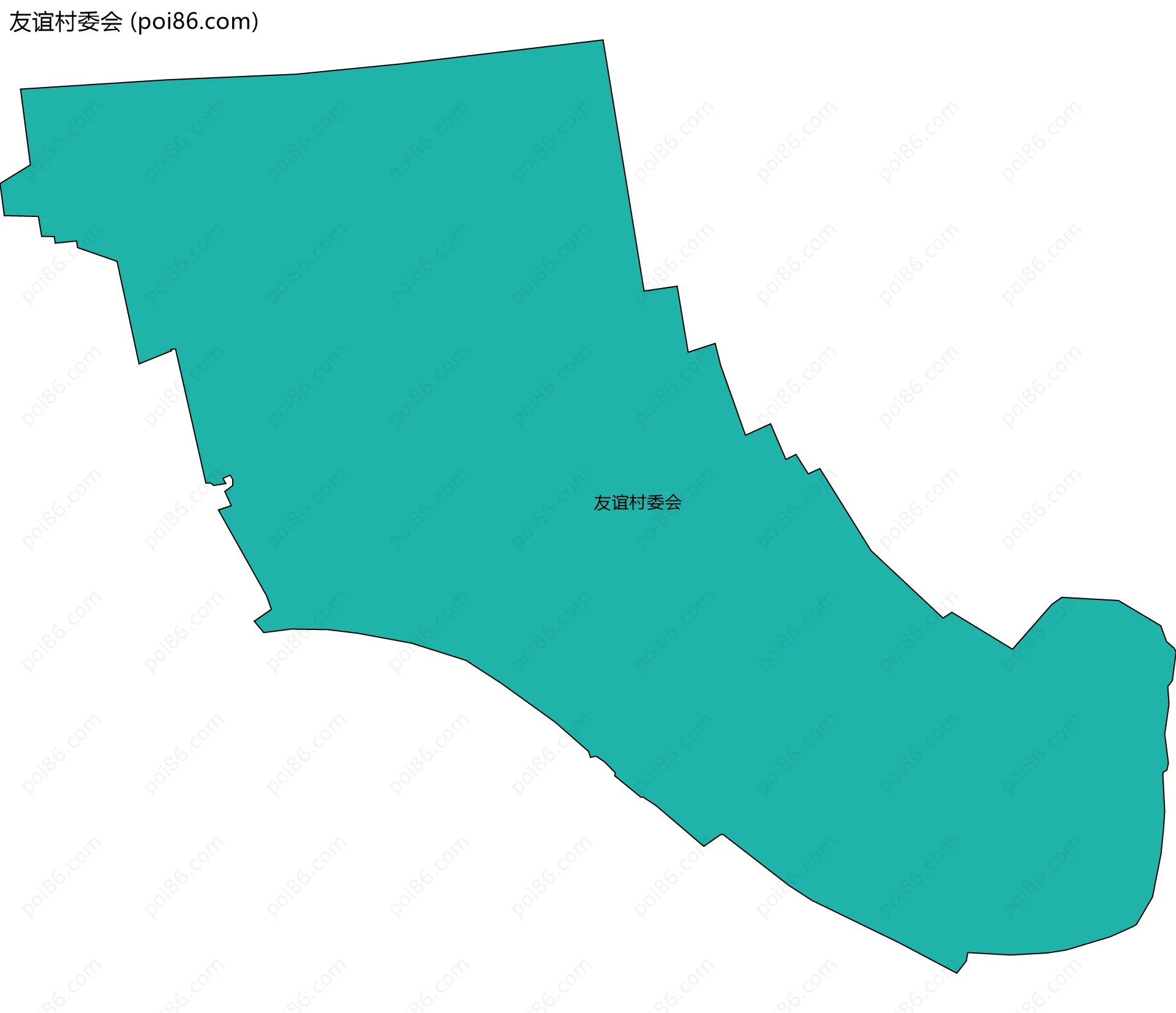 友谊村委会边界地图