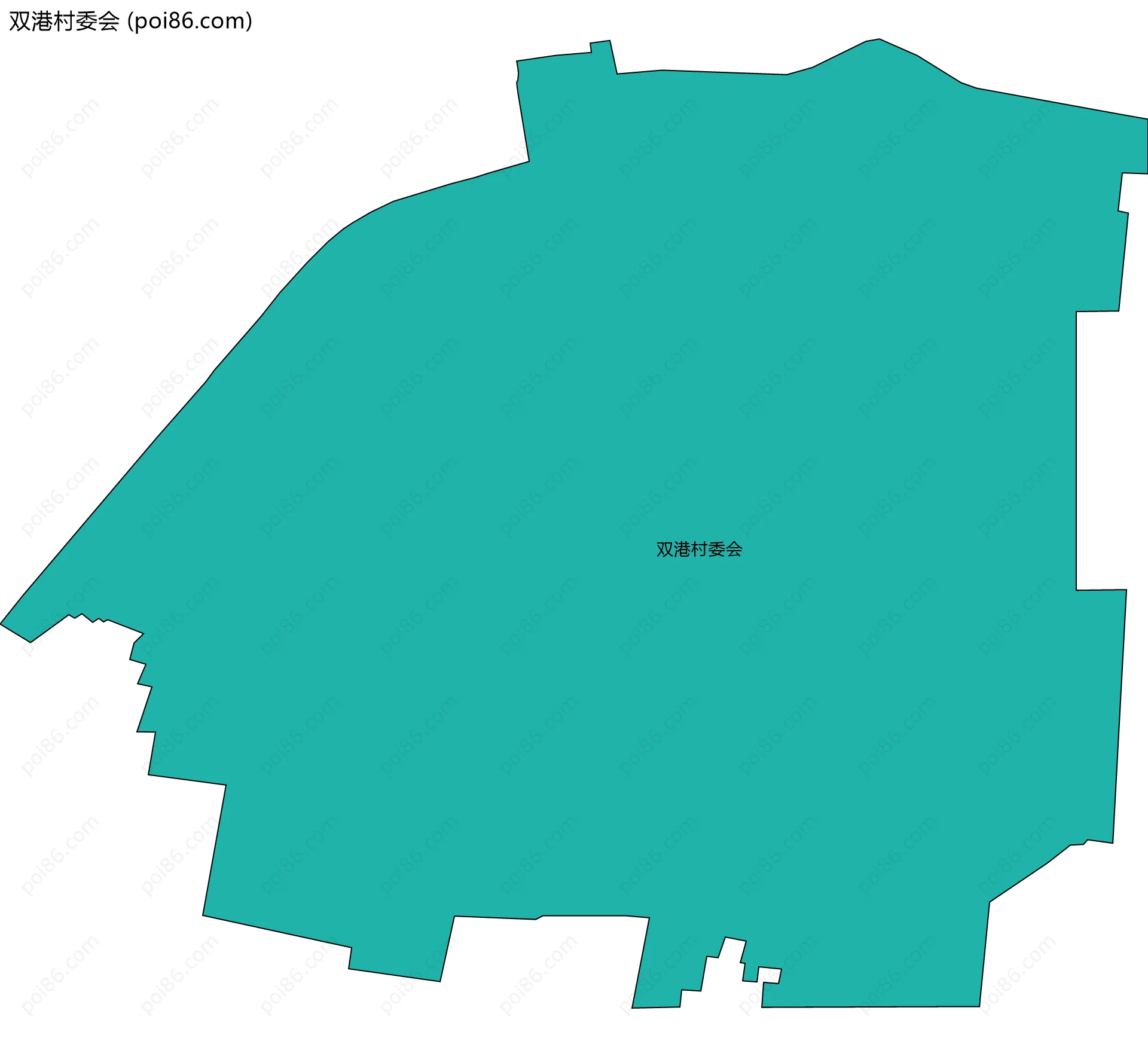 双港村委会边界地图
