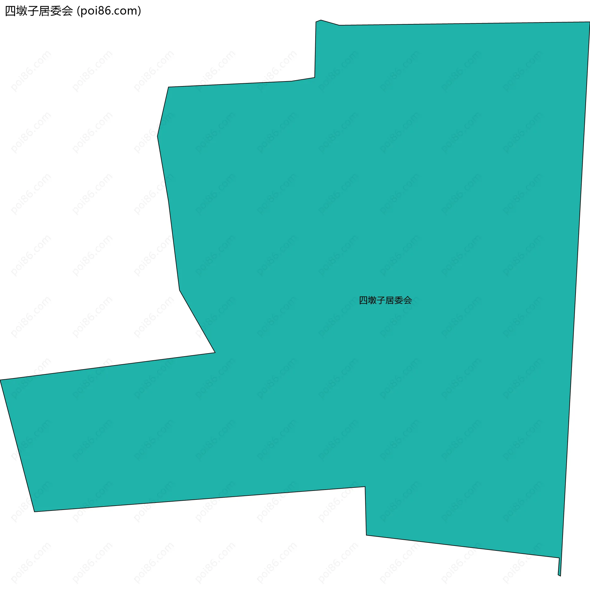 四墩子居委会边界地图