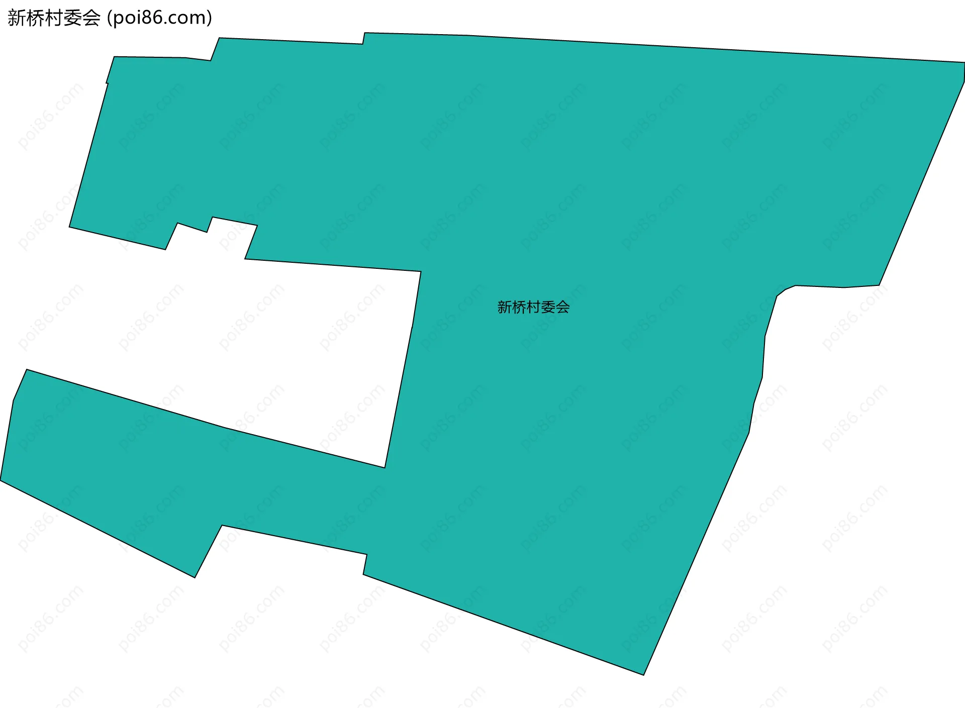 新桥村委会边界地图