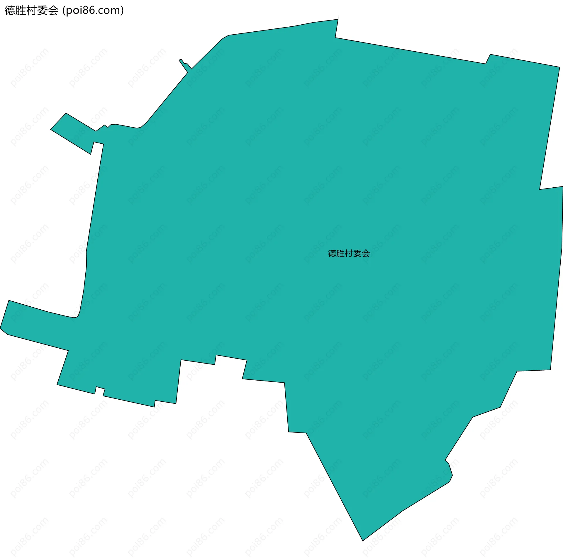 德胜村委会边界地图