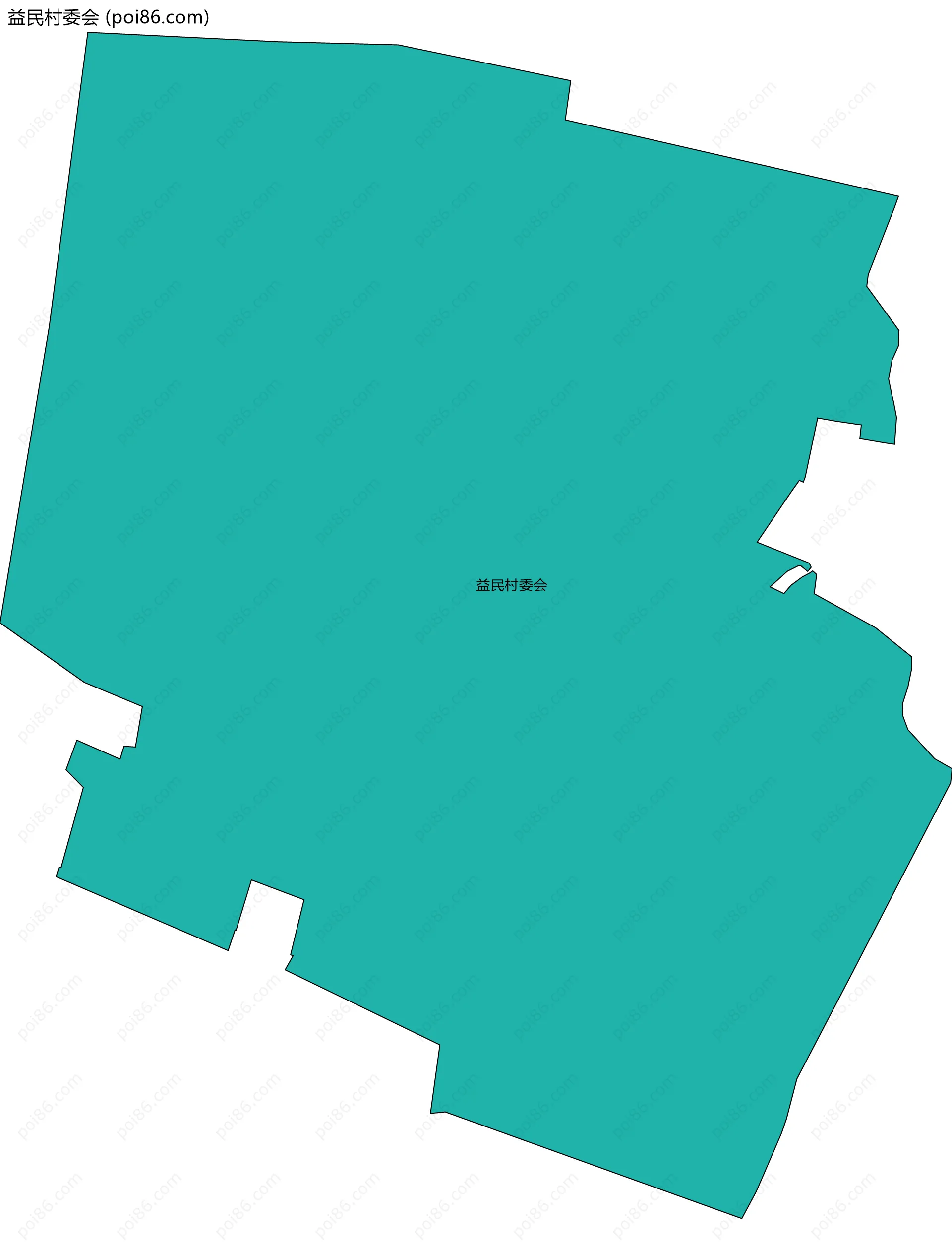 益民村委会边界地图
