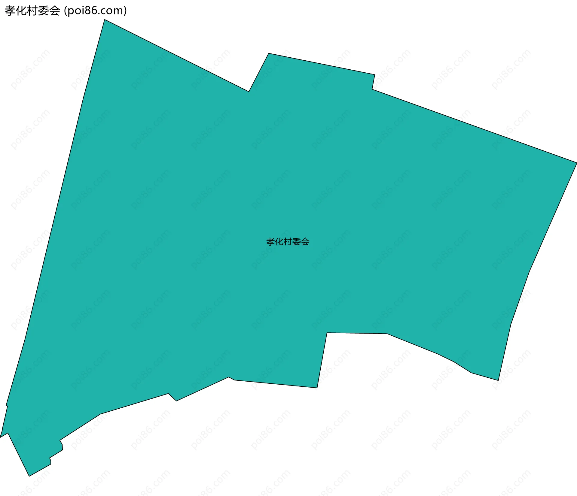 孝化村委会边界地图