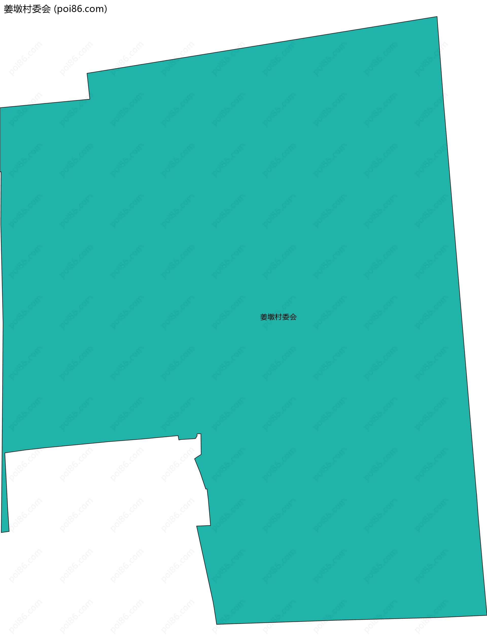 姜墩村委会边界地图