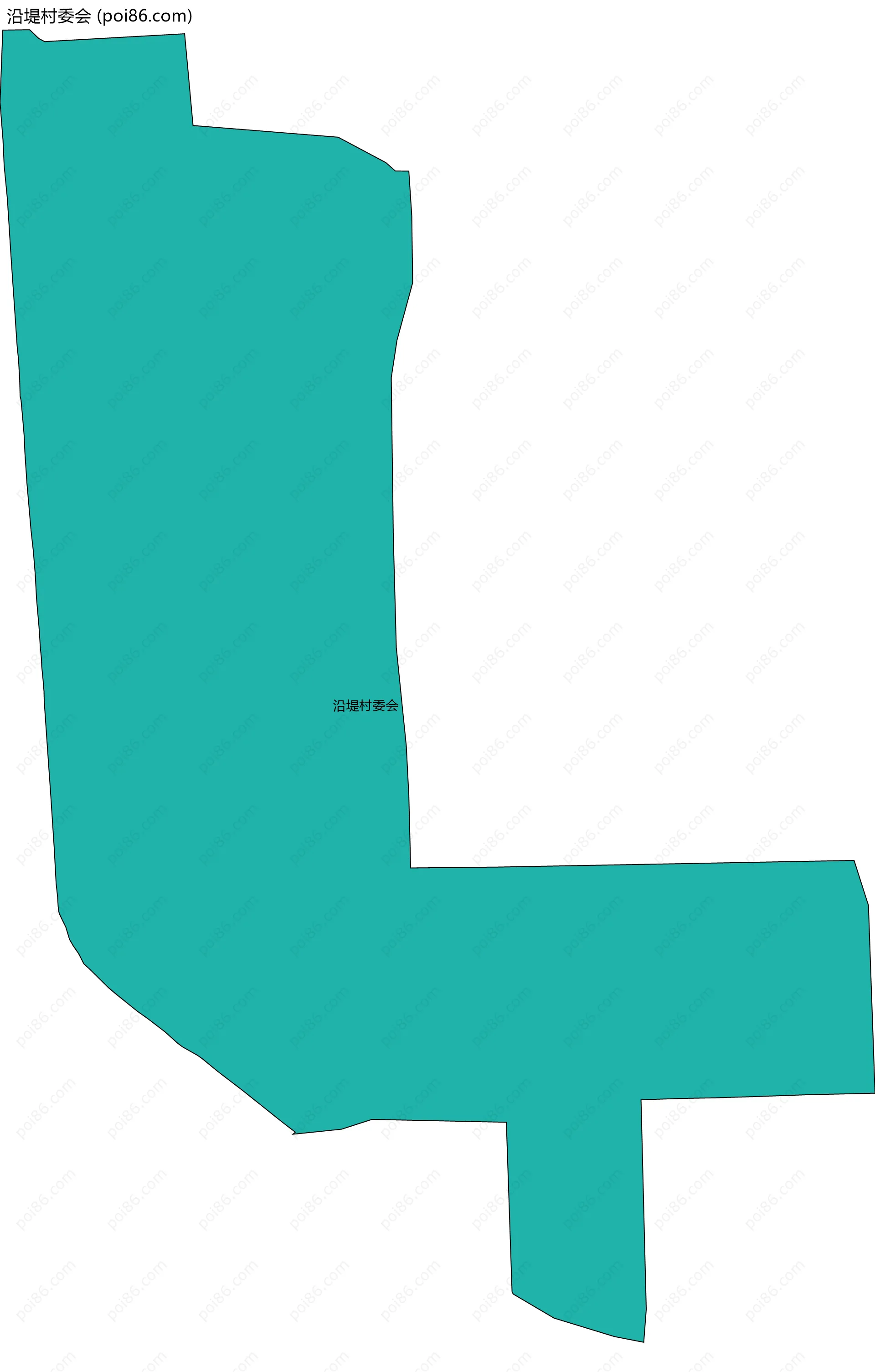 沿堤村委会边界地图