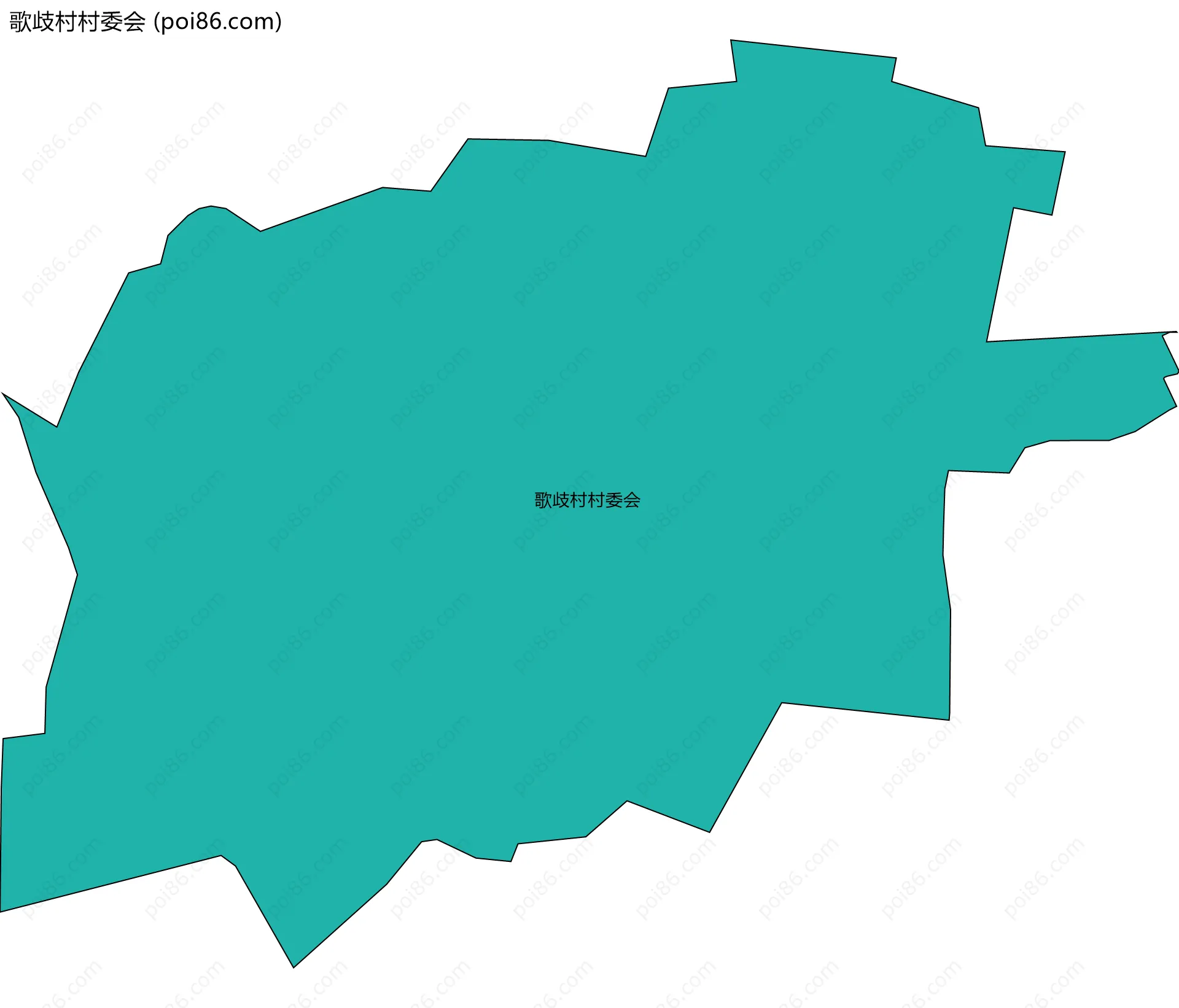 歌歧村村委会边界地图