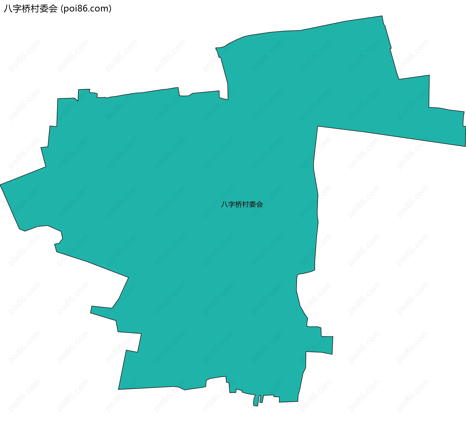 八字桥村委会边界地图