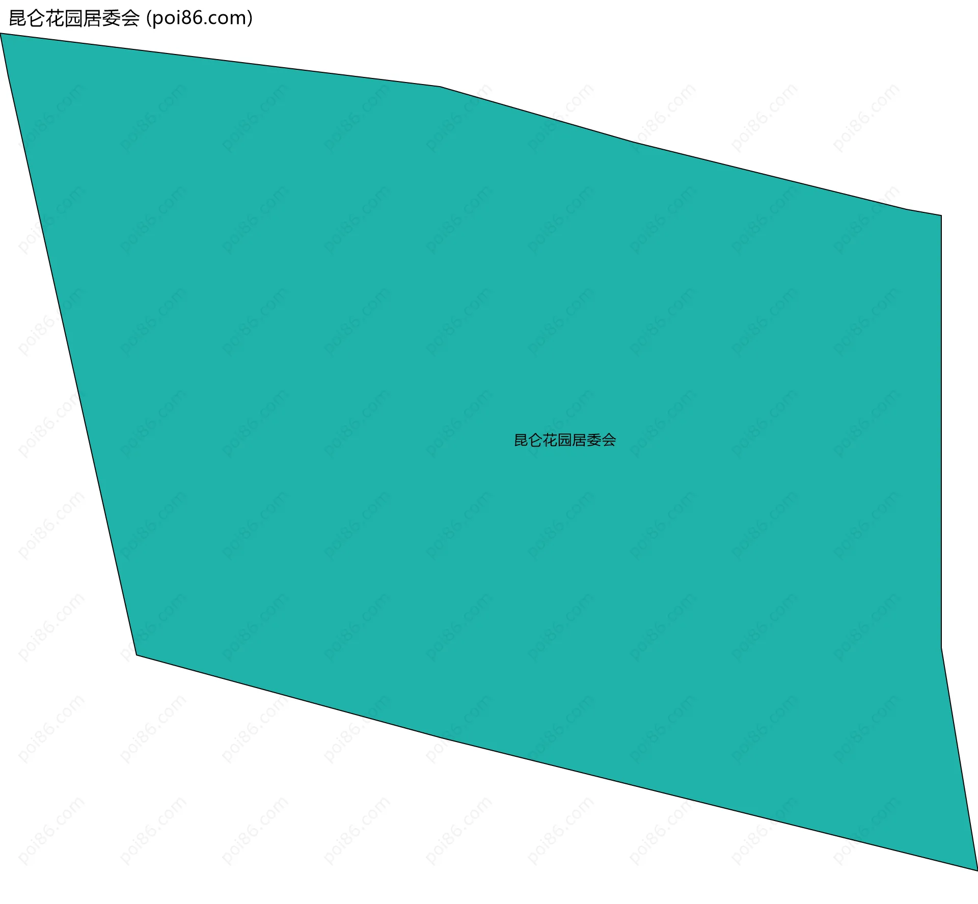 昆仑花园居委会边界地图