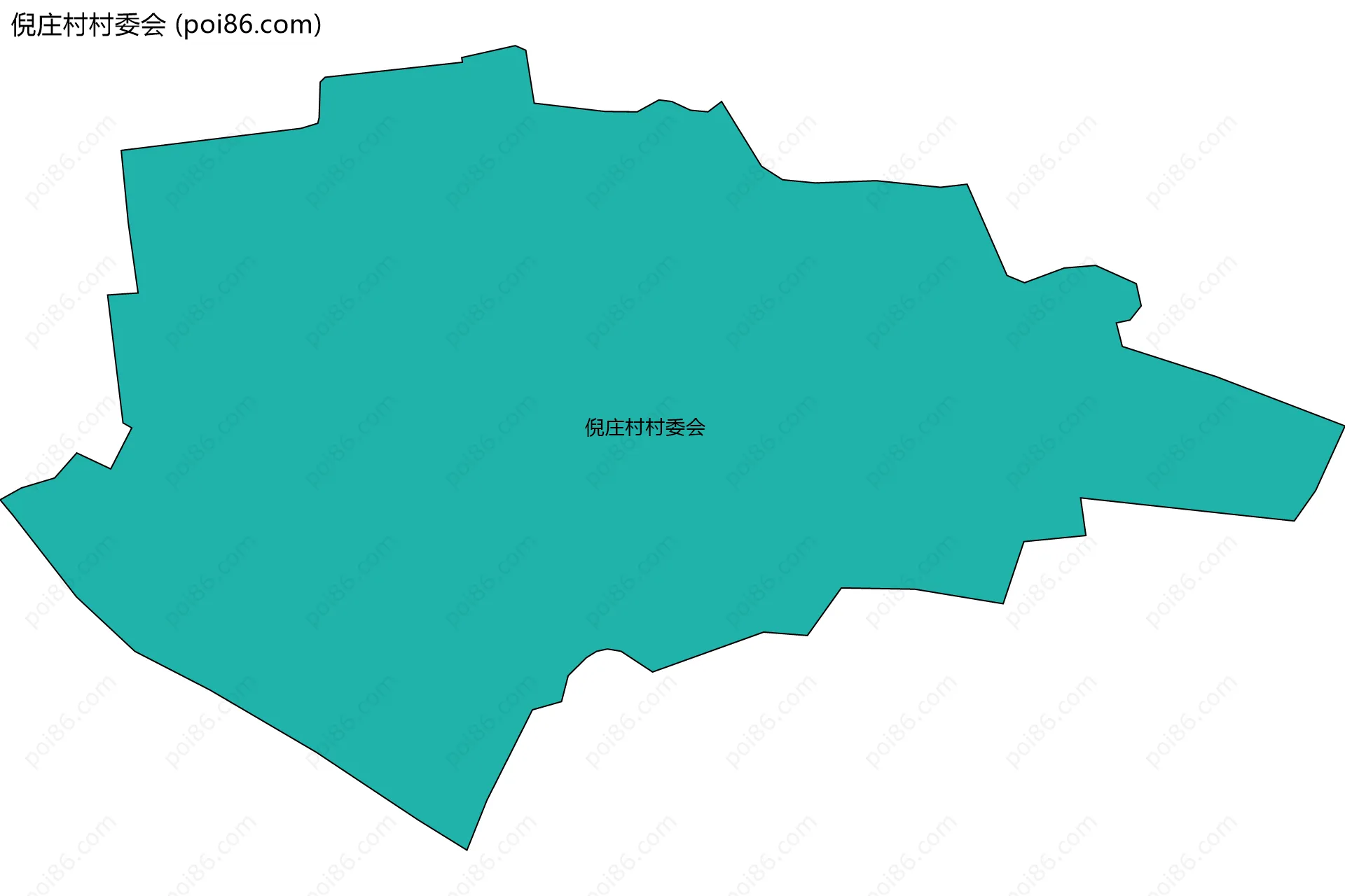 倪庄村村委会边界地图