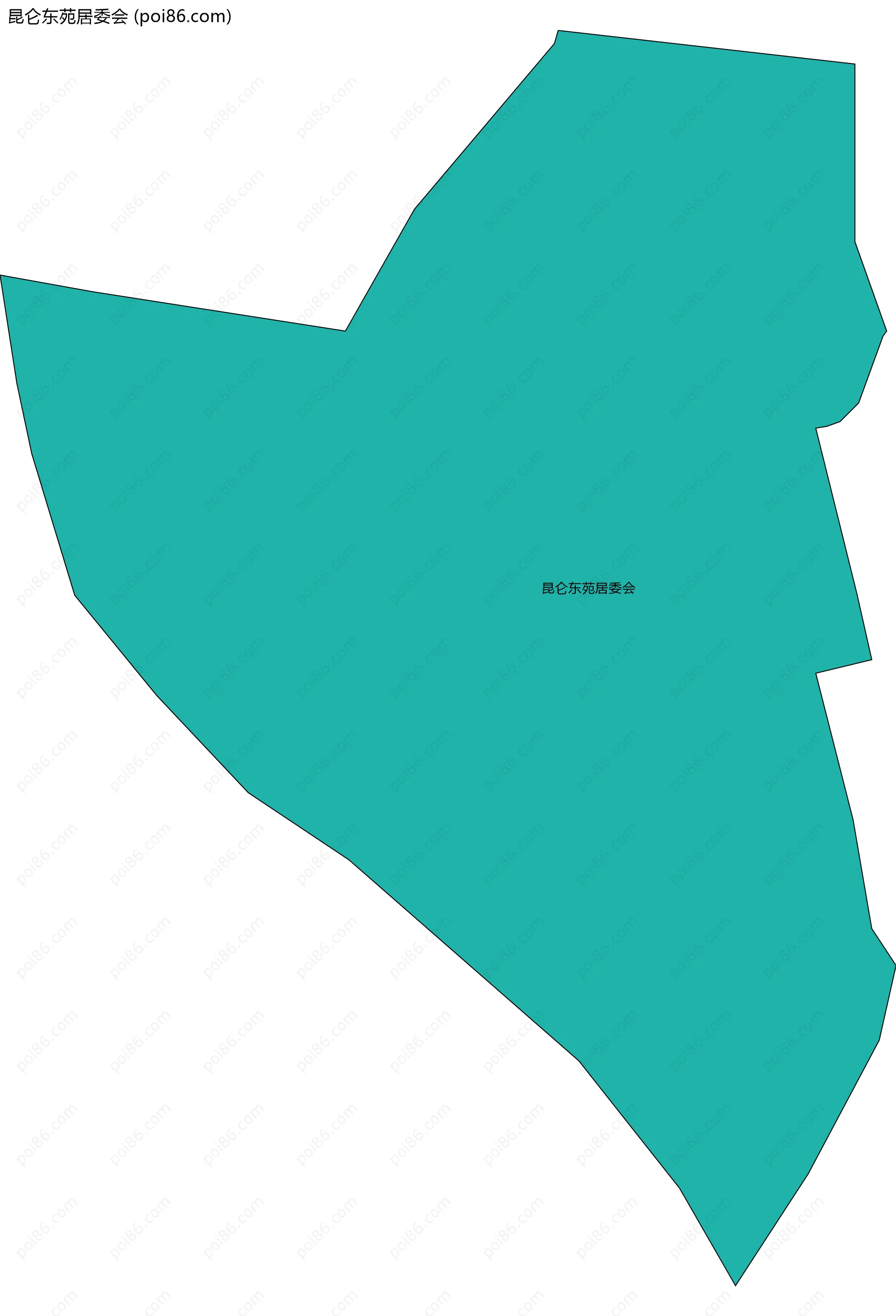 昆仑东苑居委会边界地图