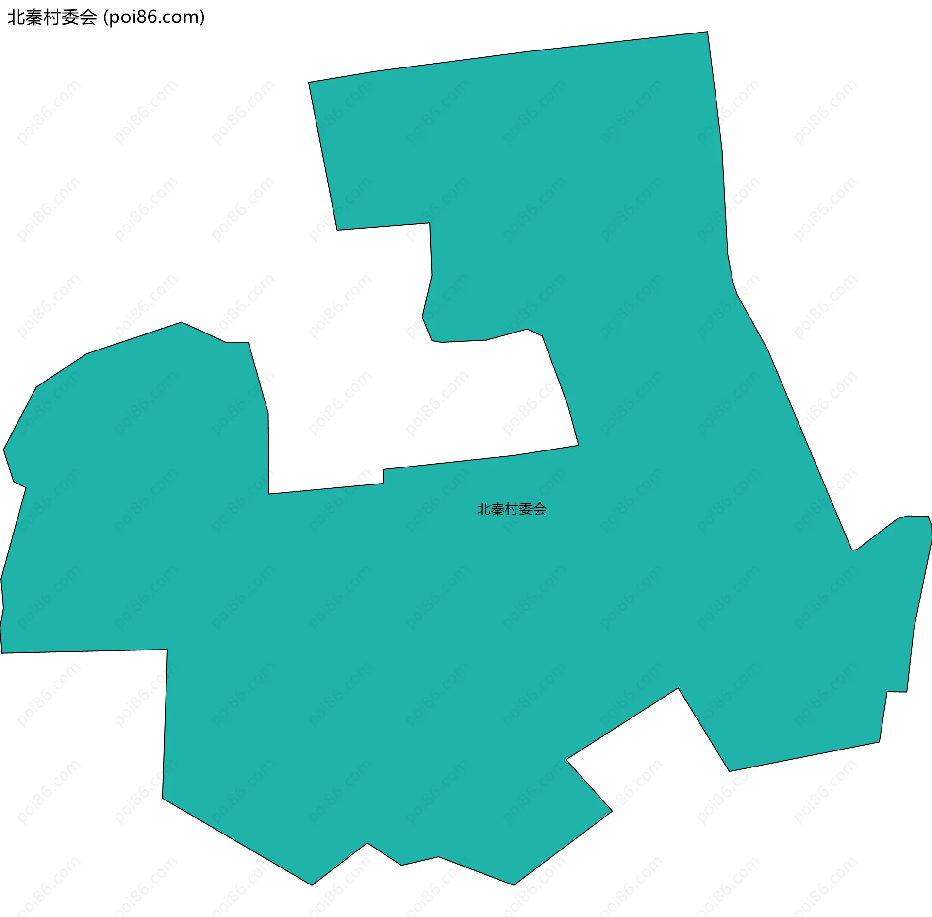 北秦村委会边界地图