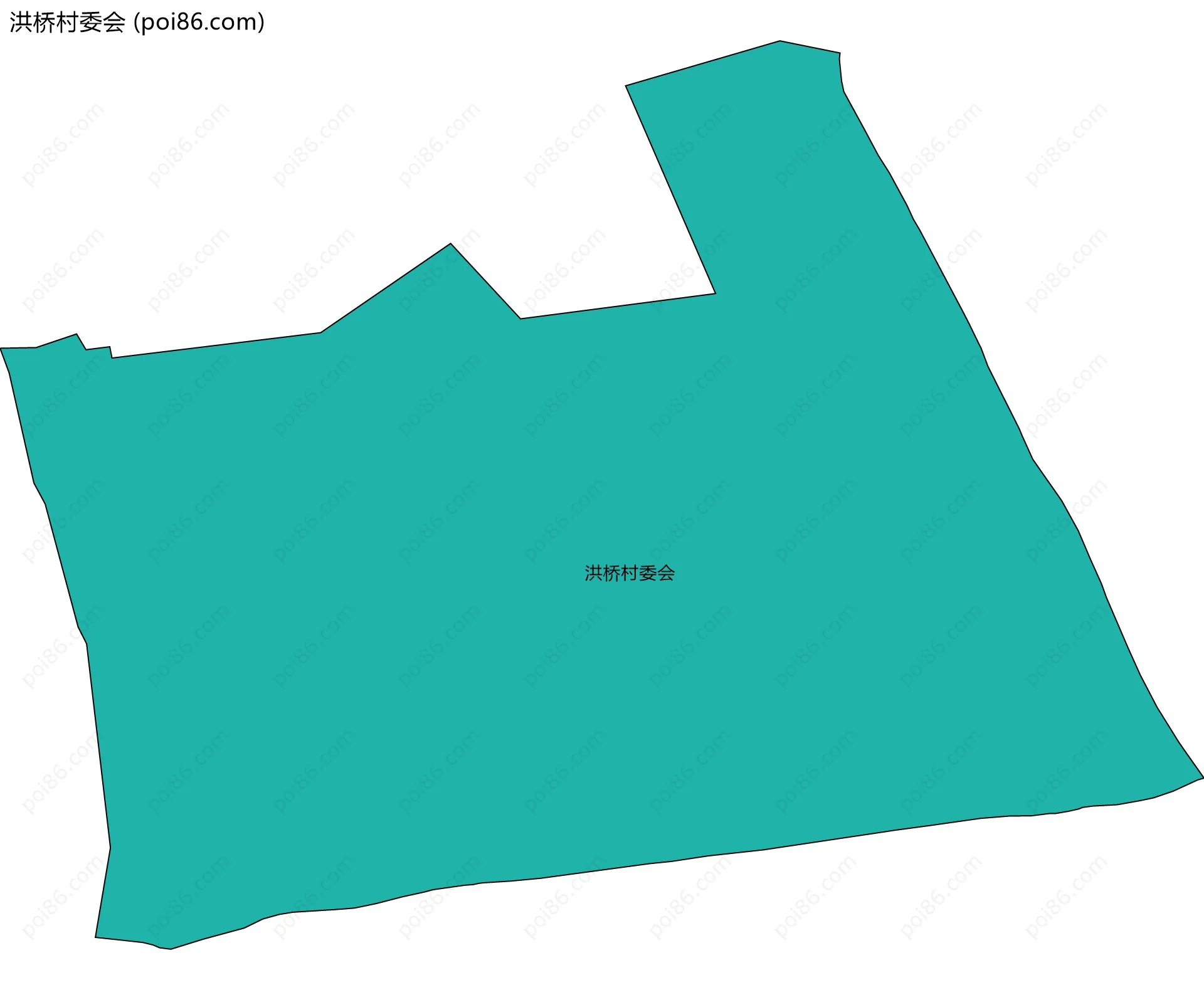 洪桥村委会边界地图