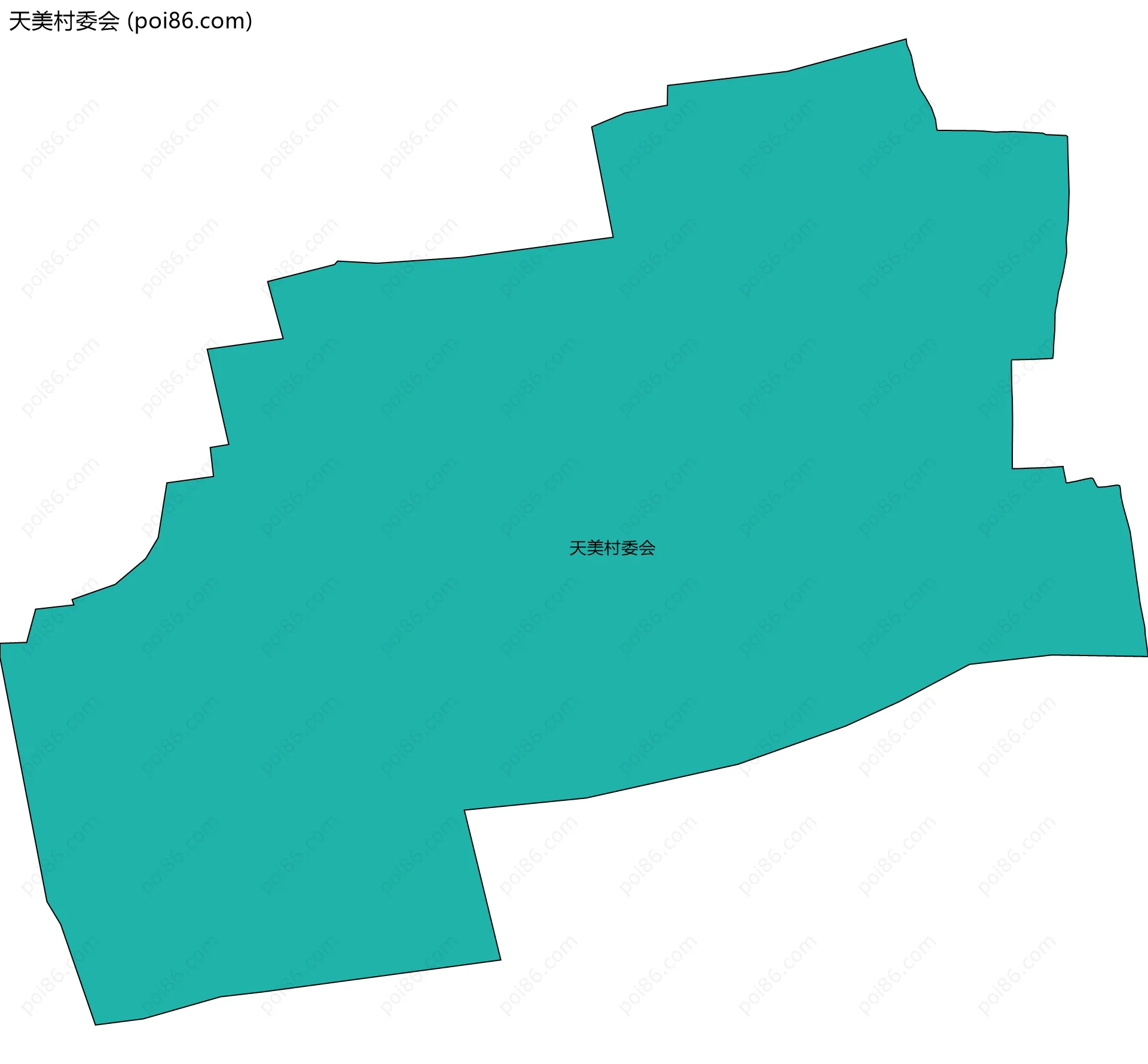 天美村委会边界地图