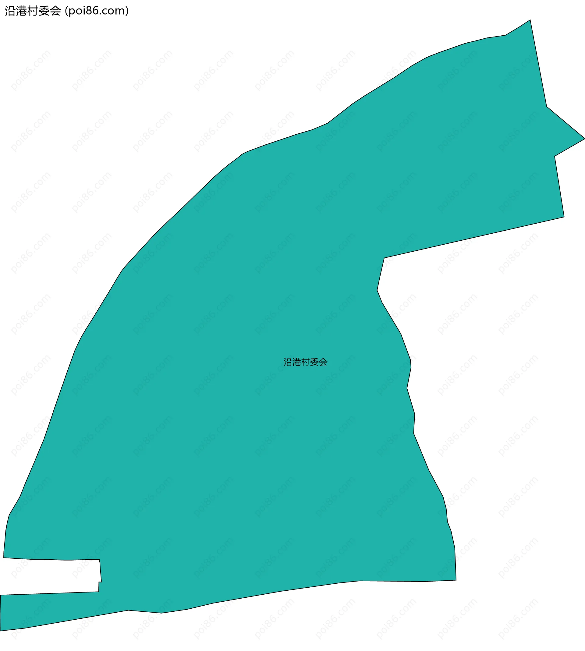 沿港村委会边界地图