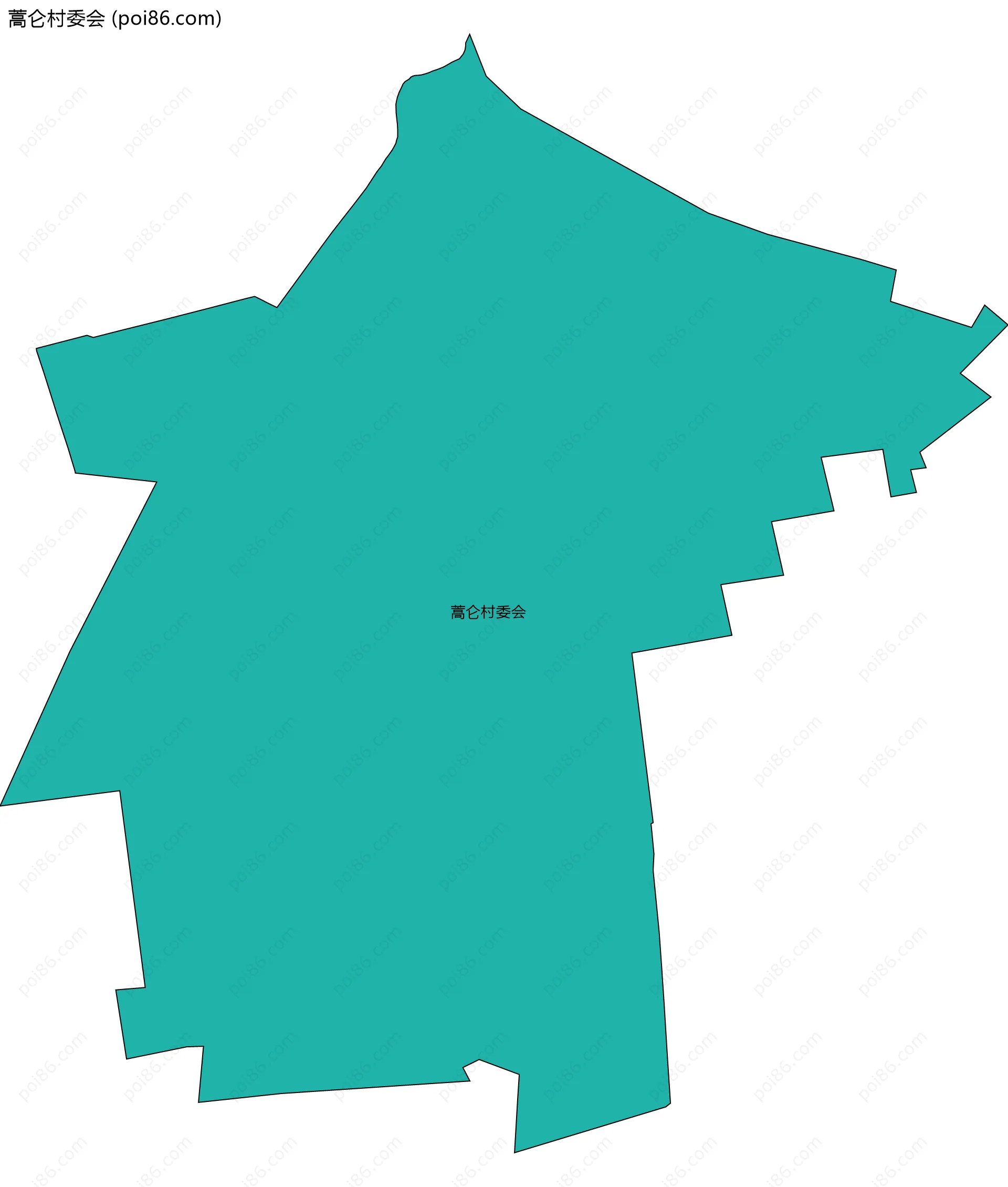 蒿仑村委会边界地图