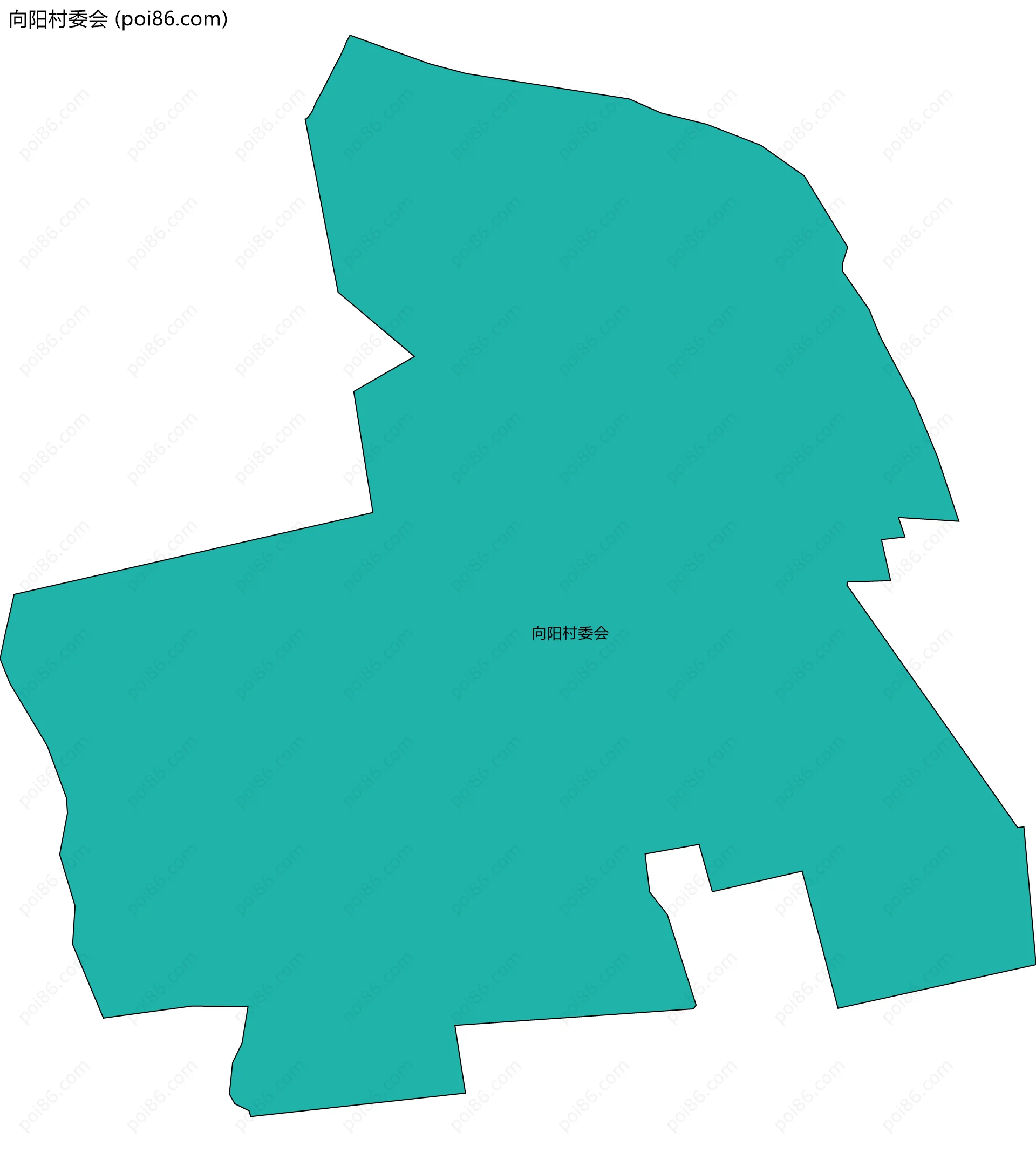 向阳村委会边界地图