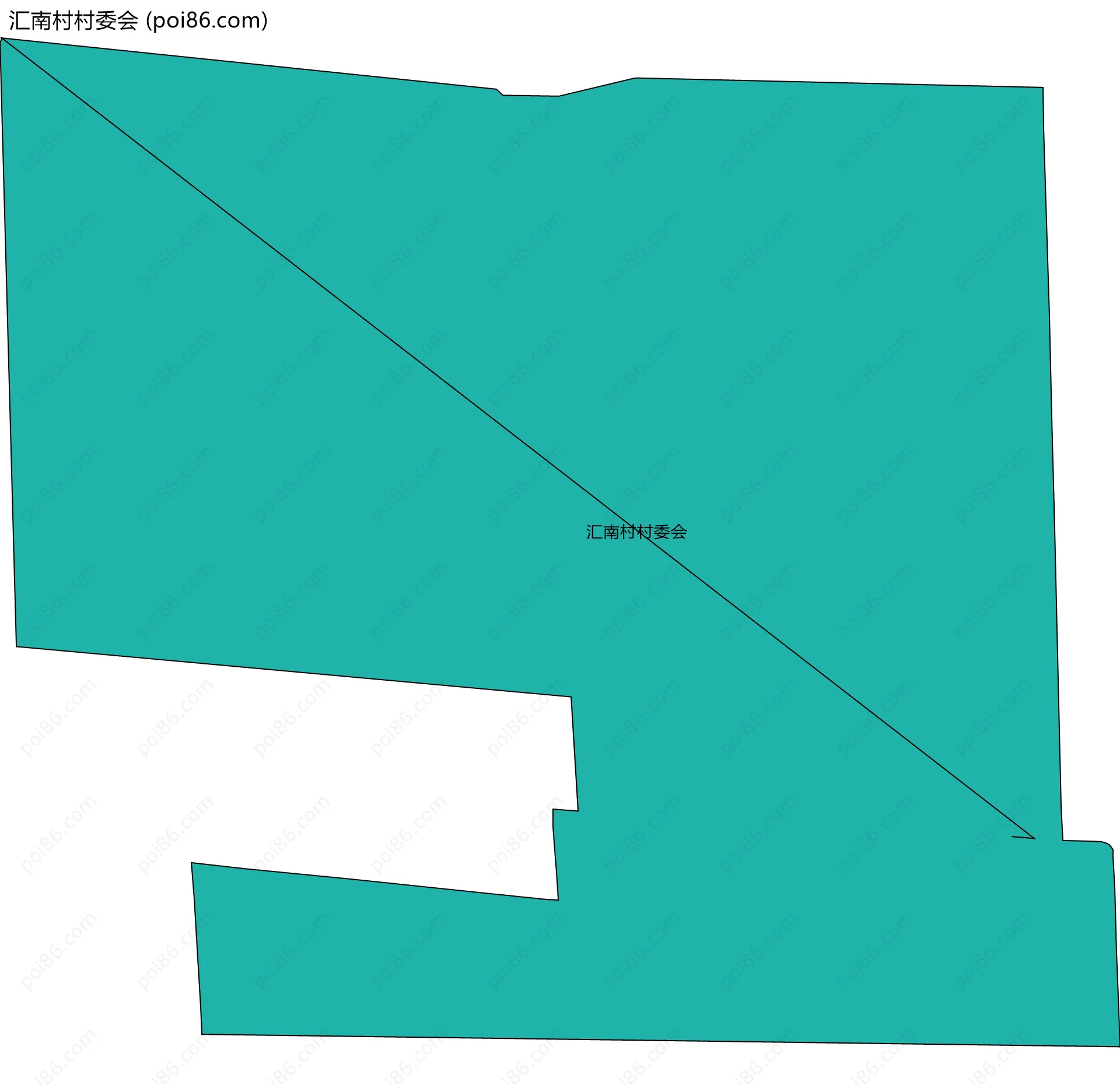汇南村村委会边界地图