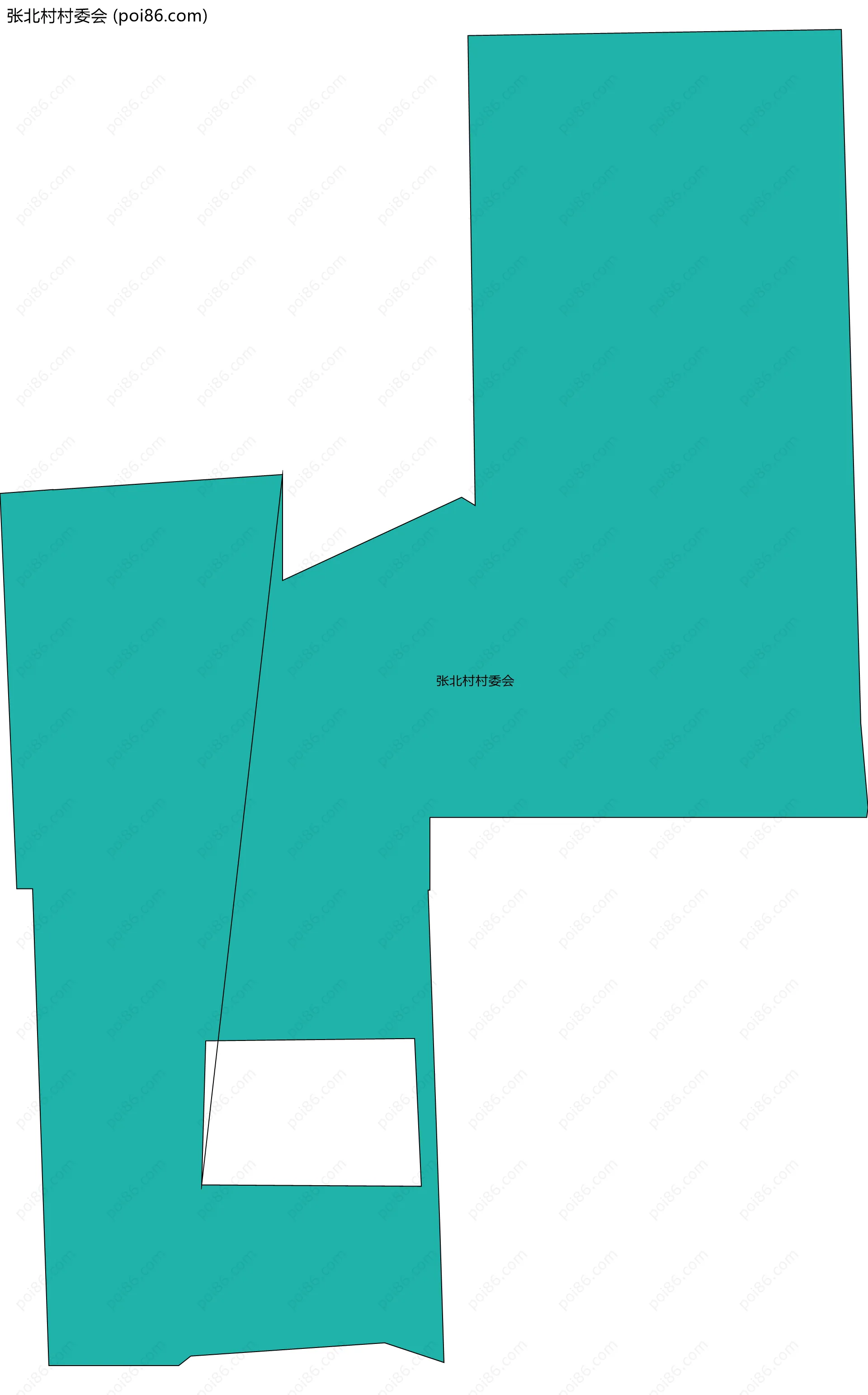 张北村村委会边界地图