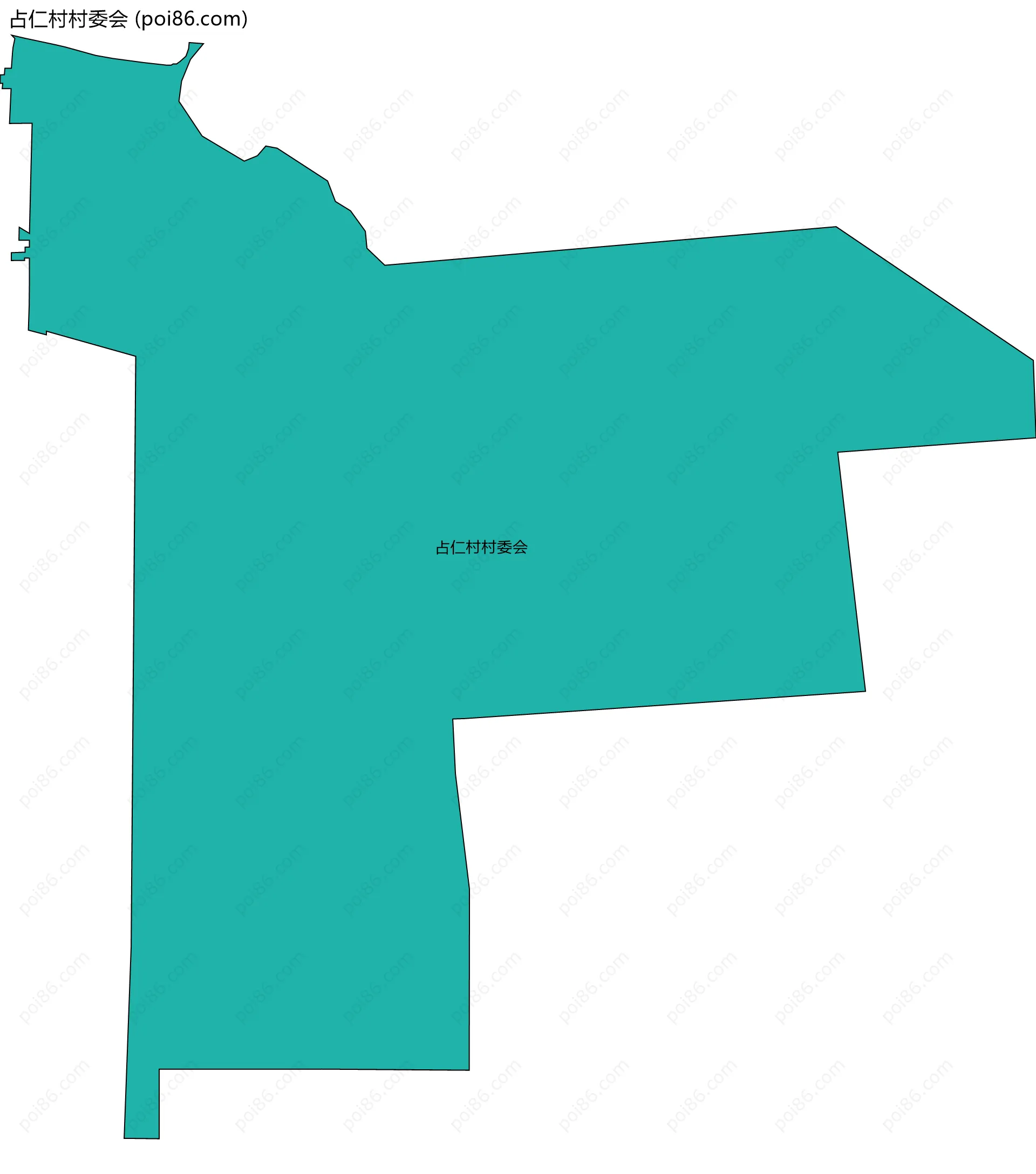 占仁村村委会边界地图