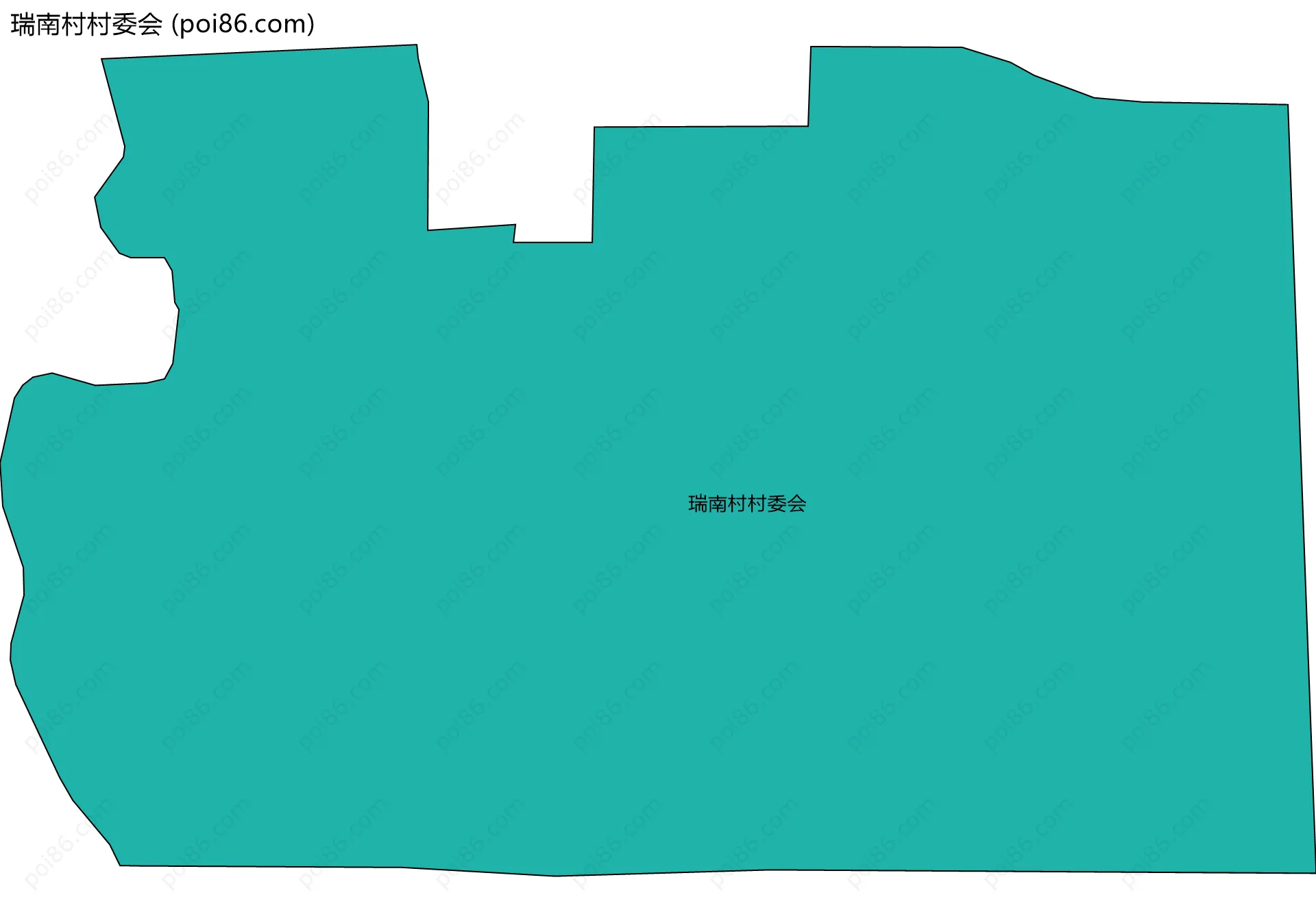 瑞南村村委会边界地图