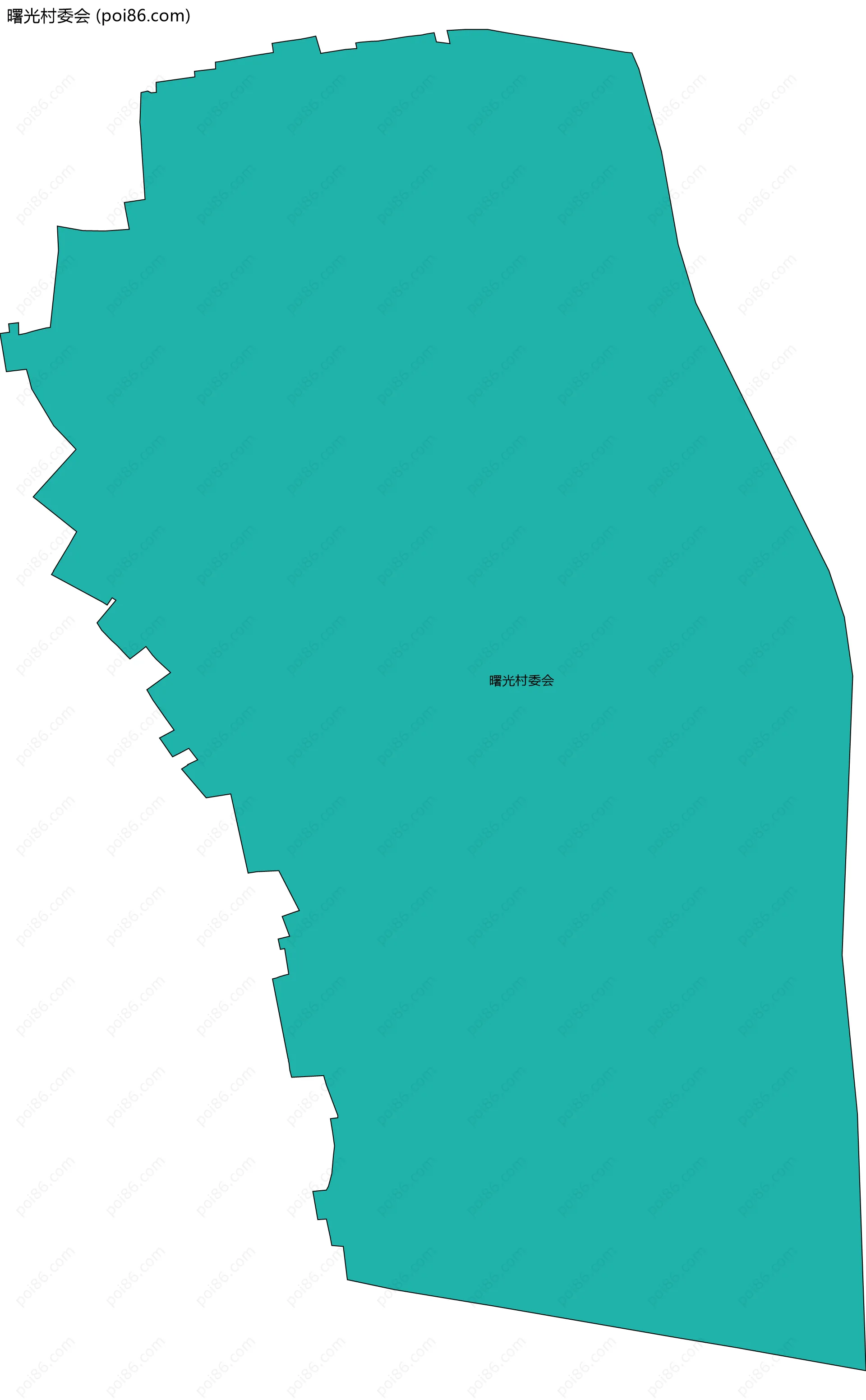 曙光村委会边界地图