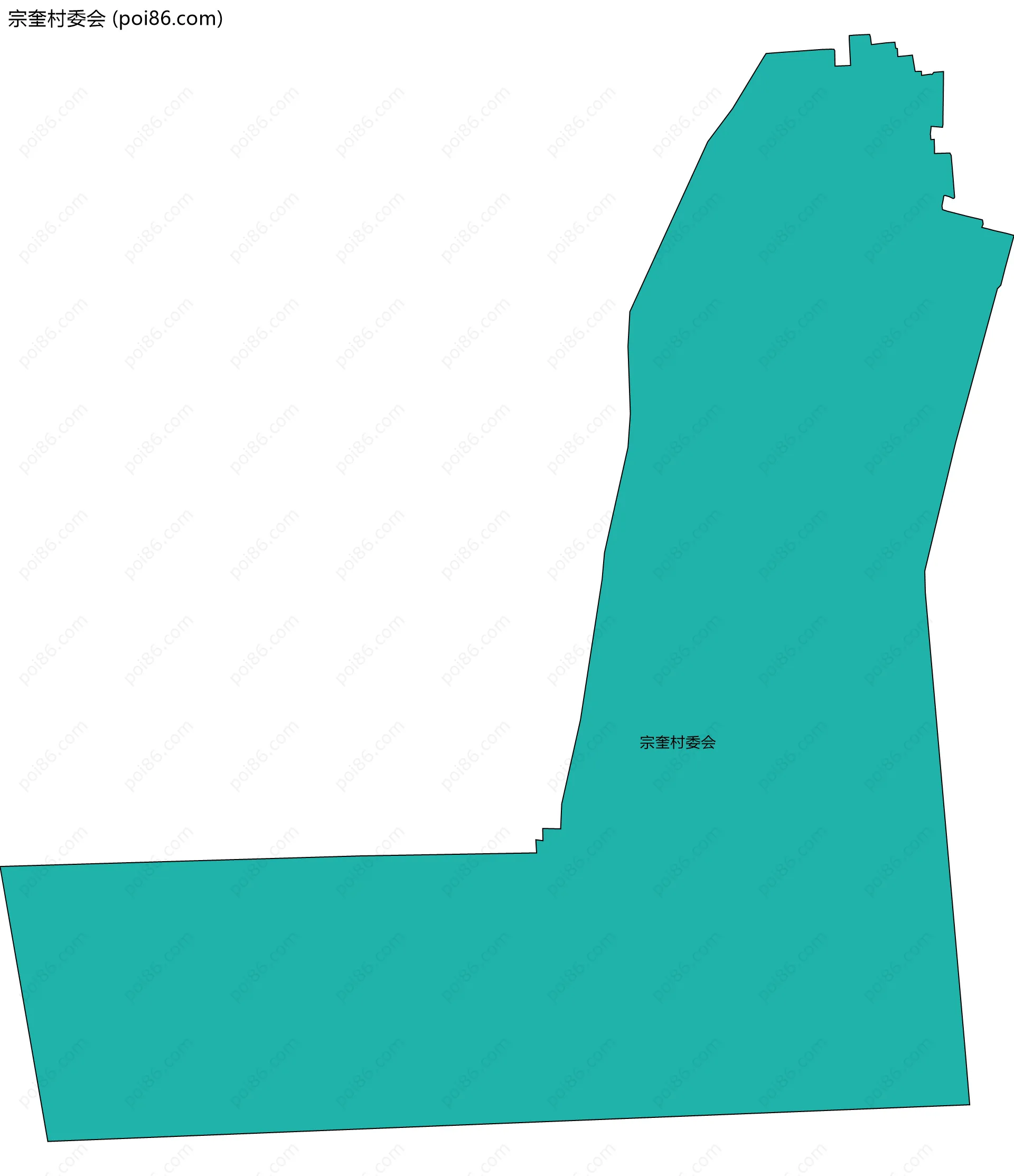 宗奎村委会边界地图