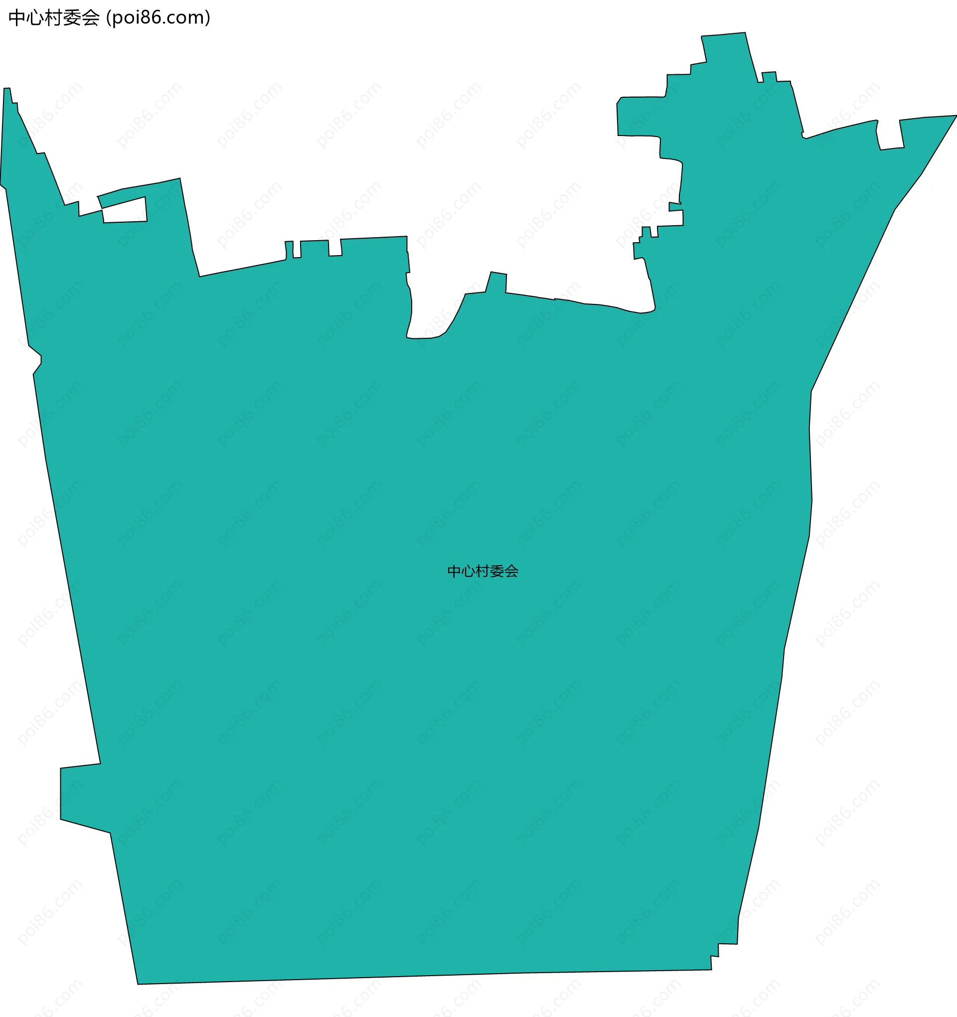 中心村委会边界地图