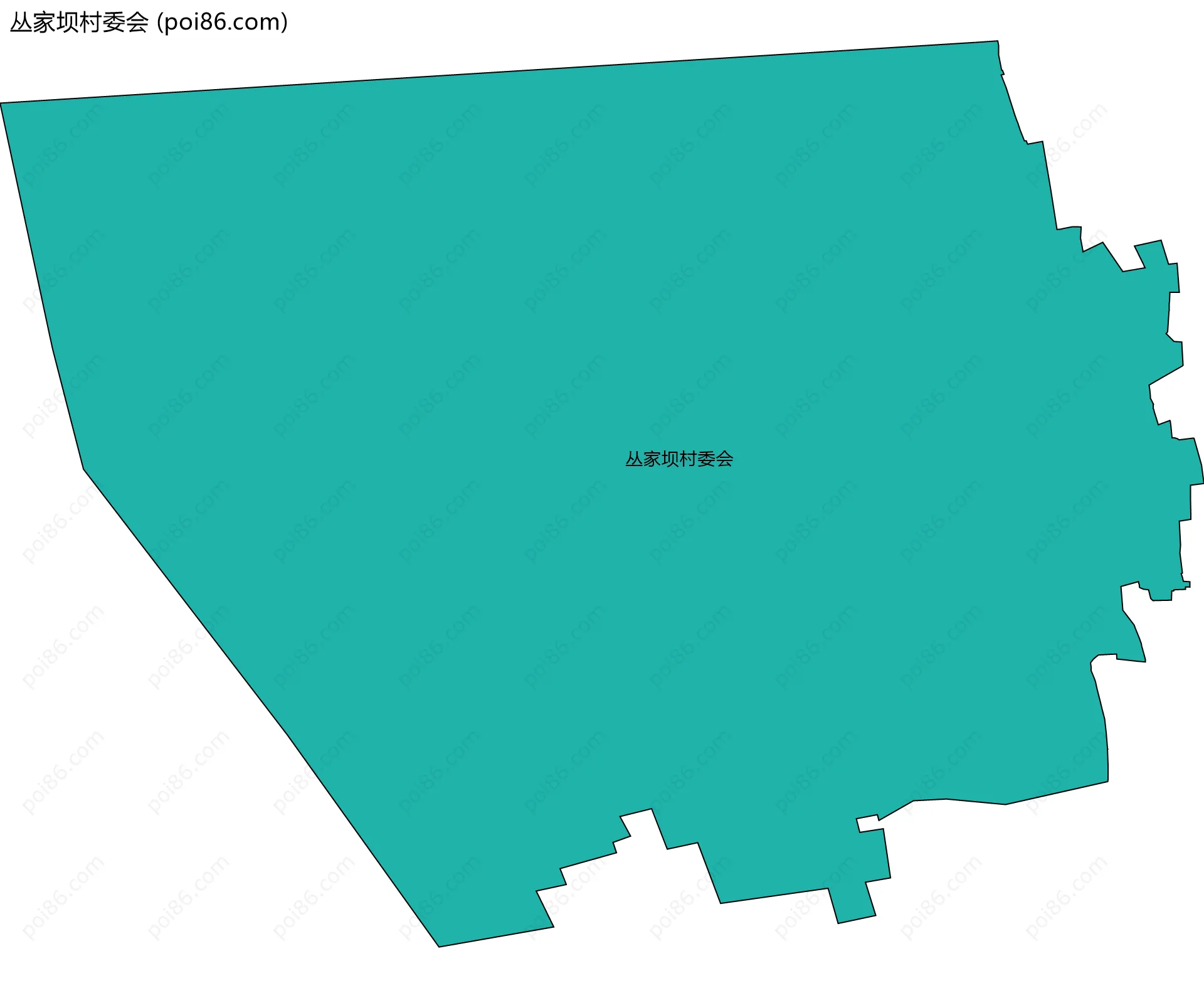 丛家坝村委会边界地图