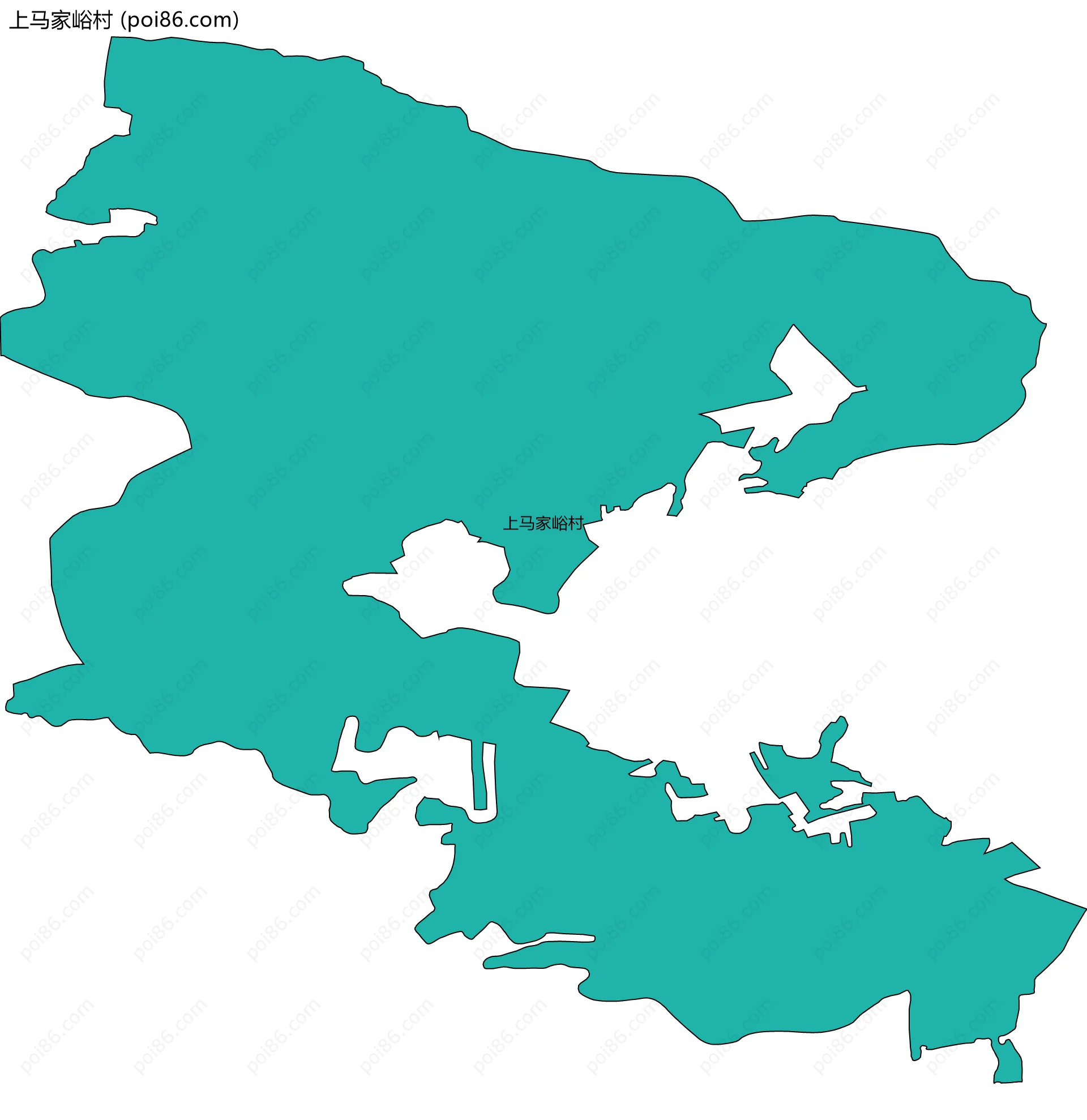 上马家峪村边界地图