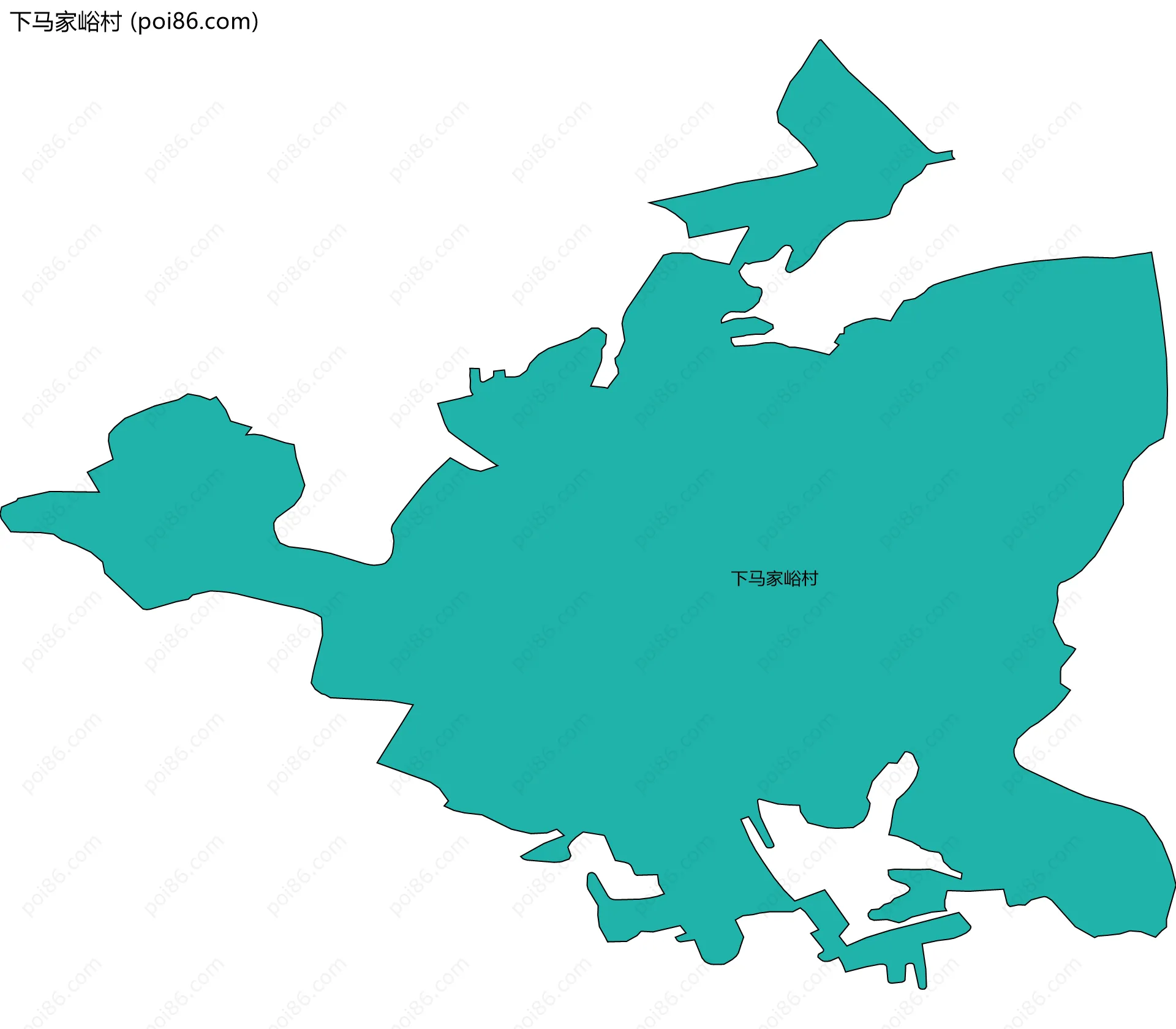 下马家峪村边界地图