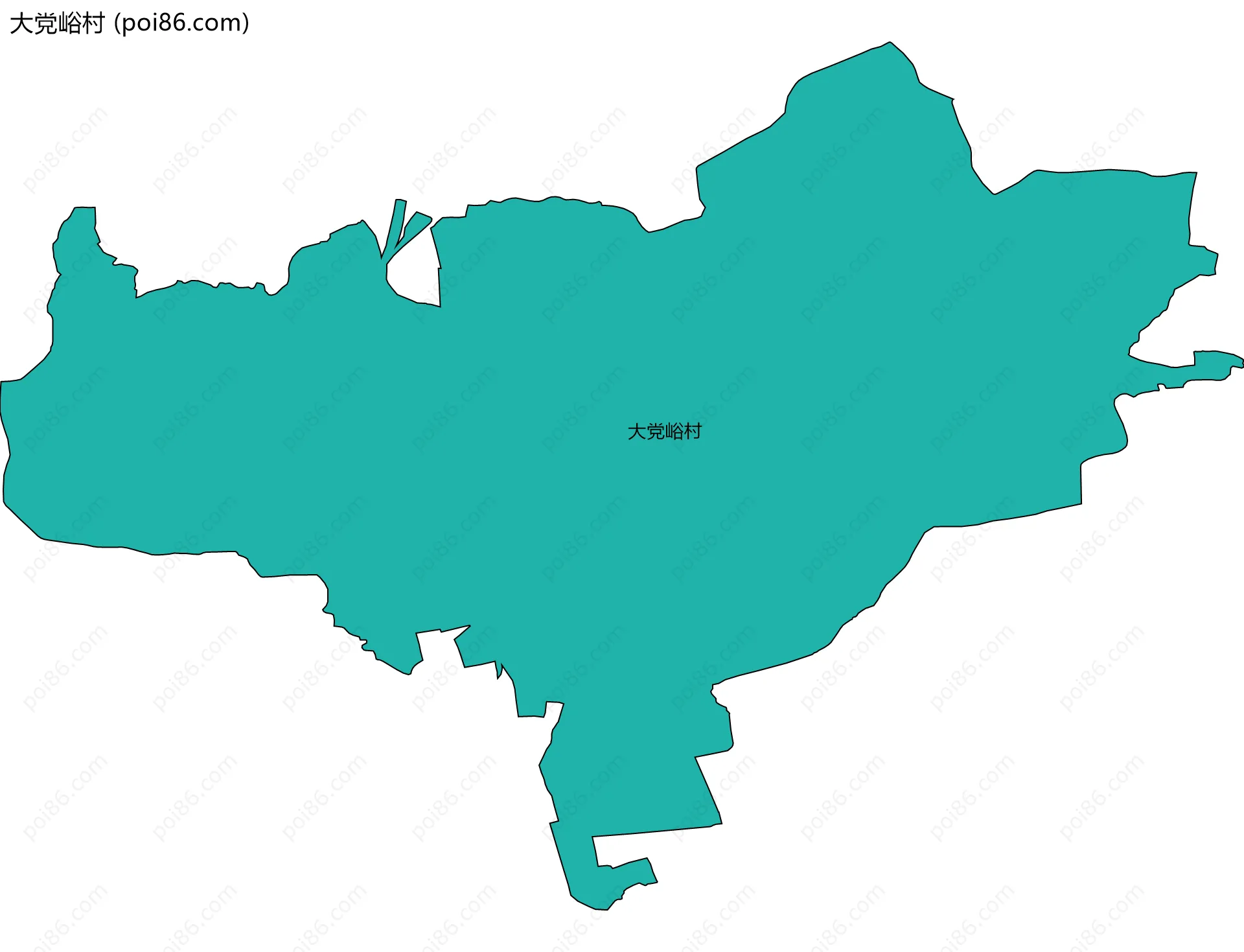 大党峪村边界地图