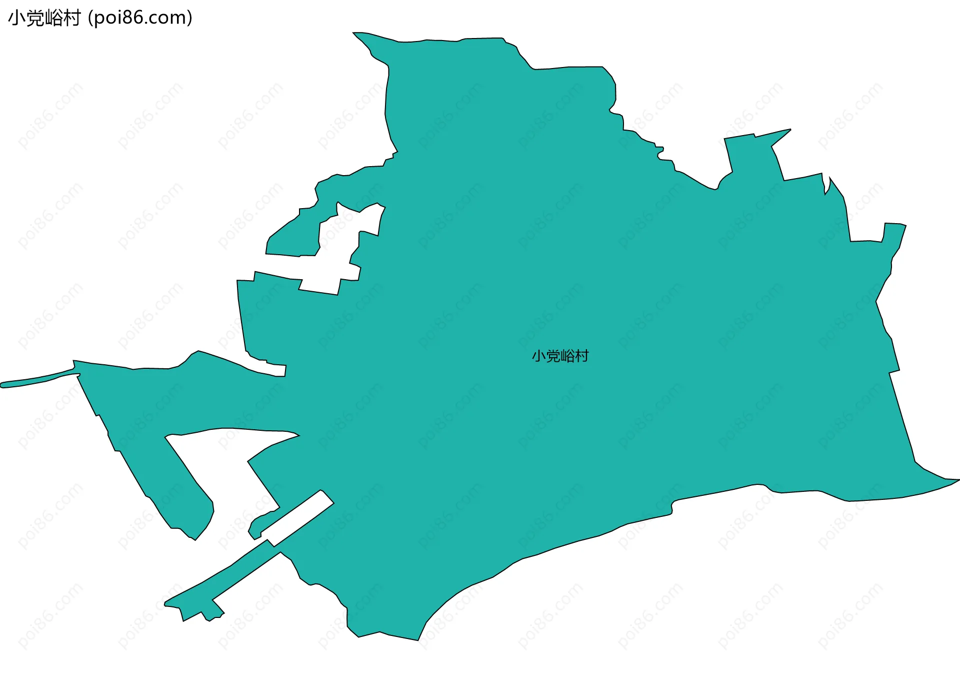 小党峪村边界地图