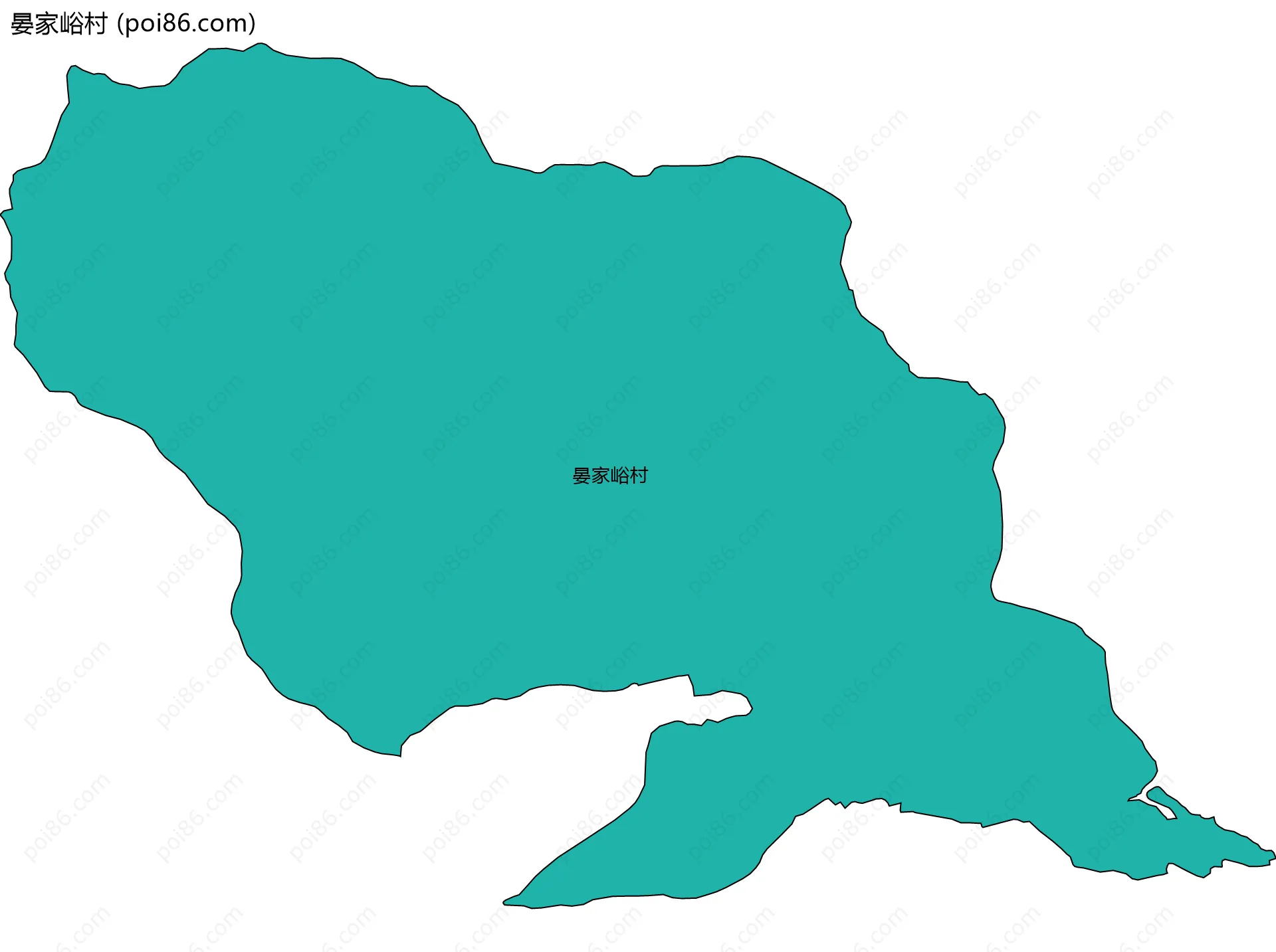 晏家峪村边界地图