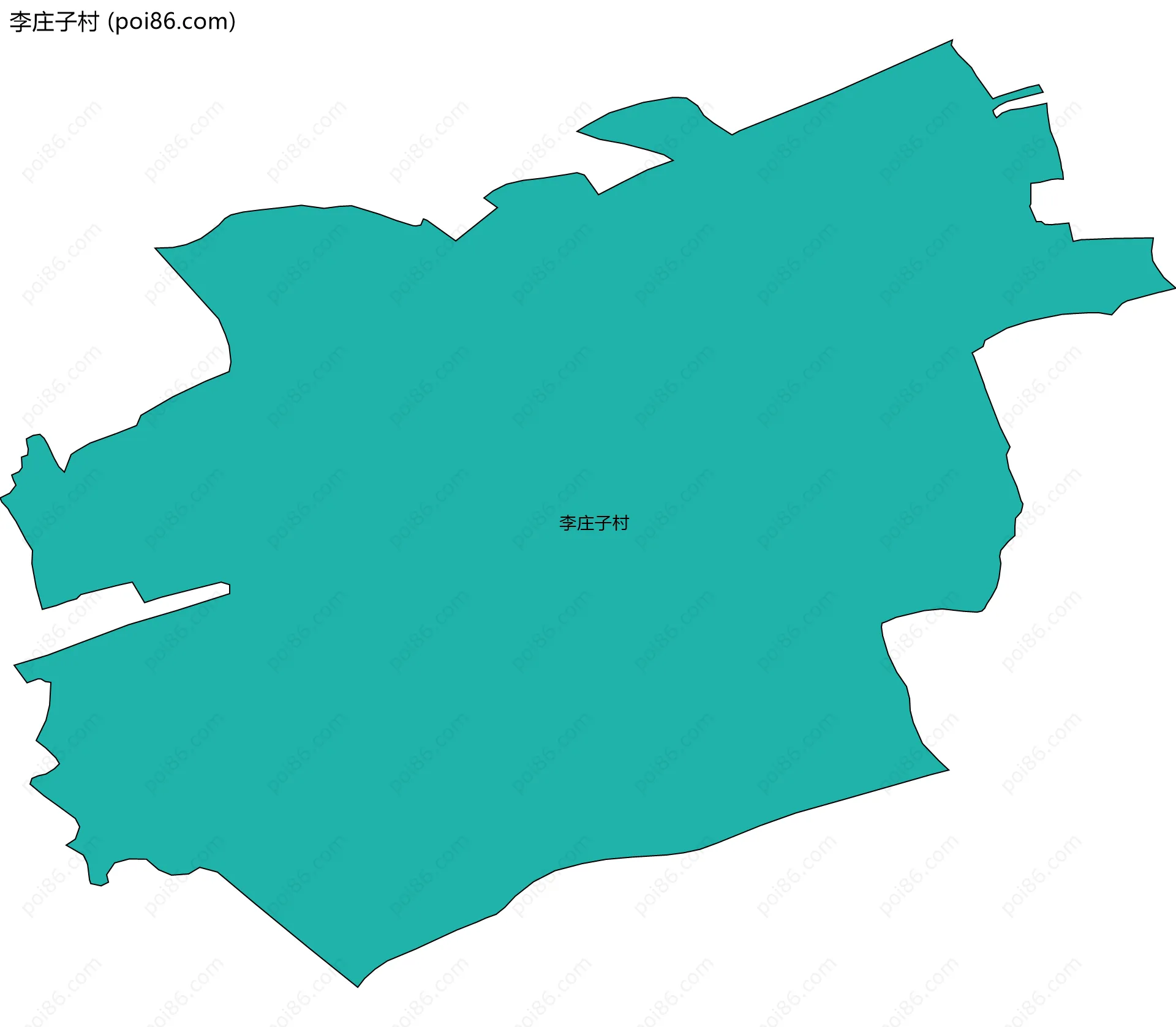 李庄子村边界地图