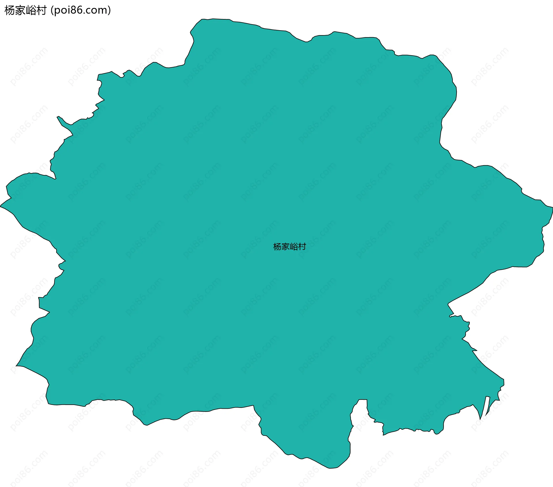 杨家峪村边界地图