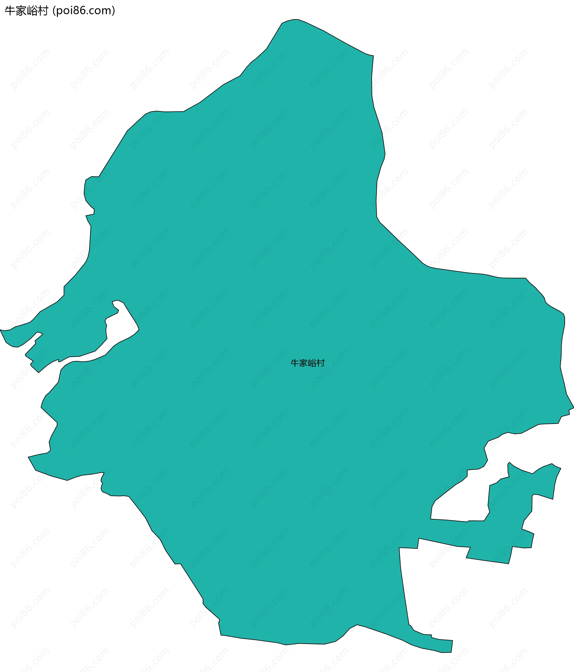 牛家峪村边界地图