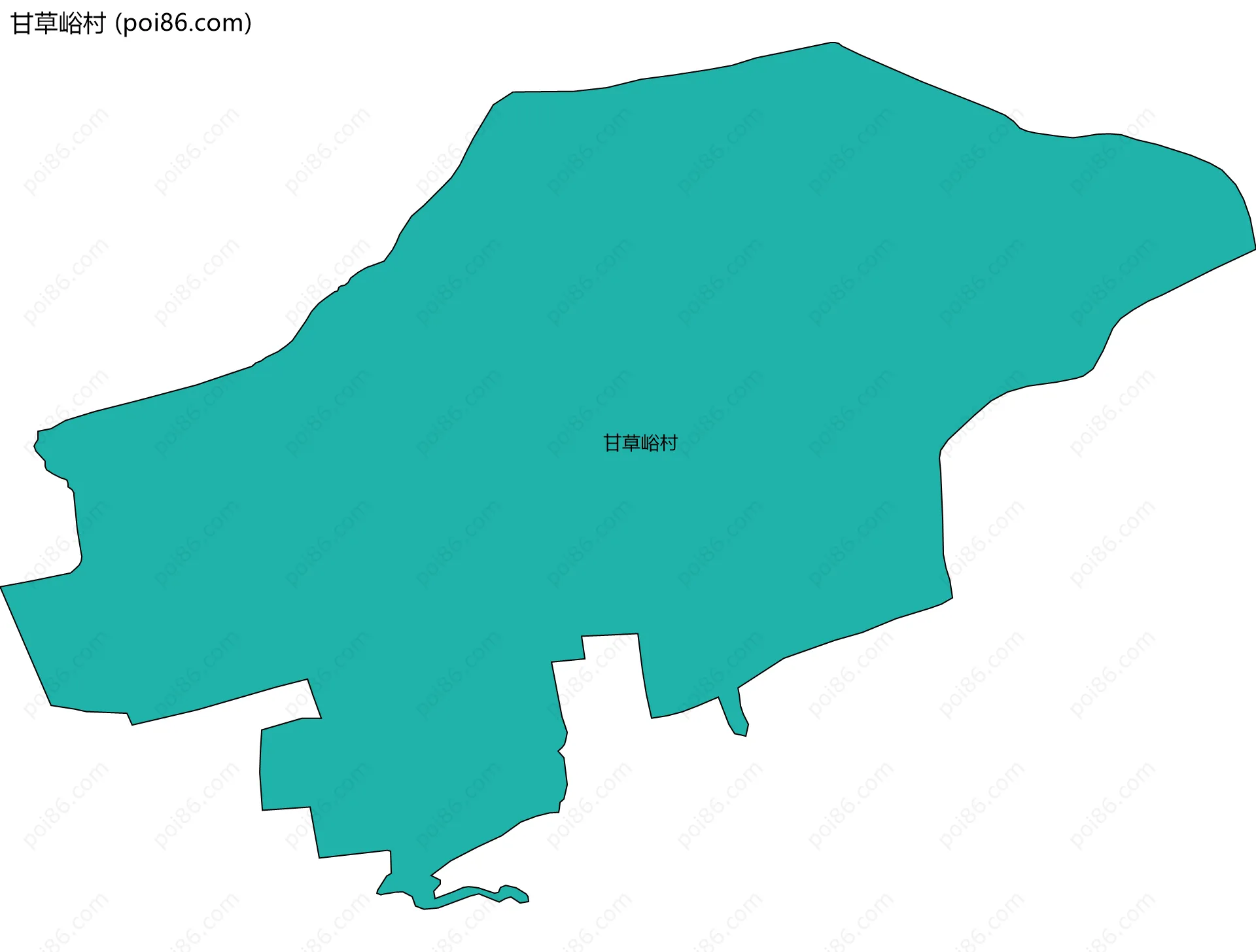 甘草峪村边界地图