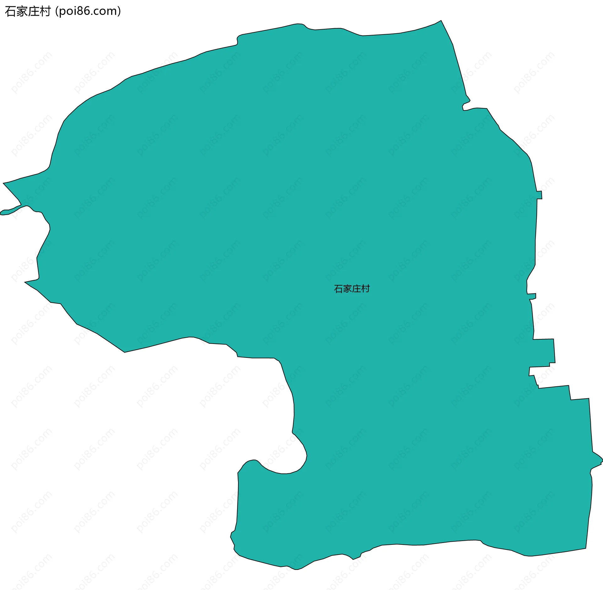 石家庄村边界地图