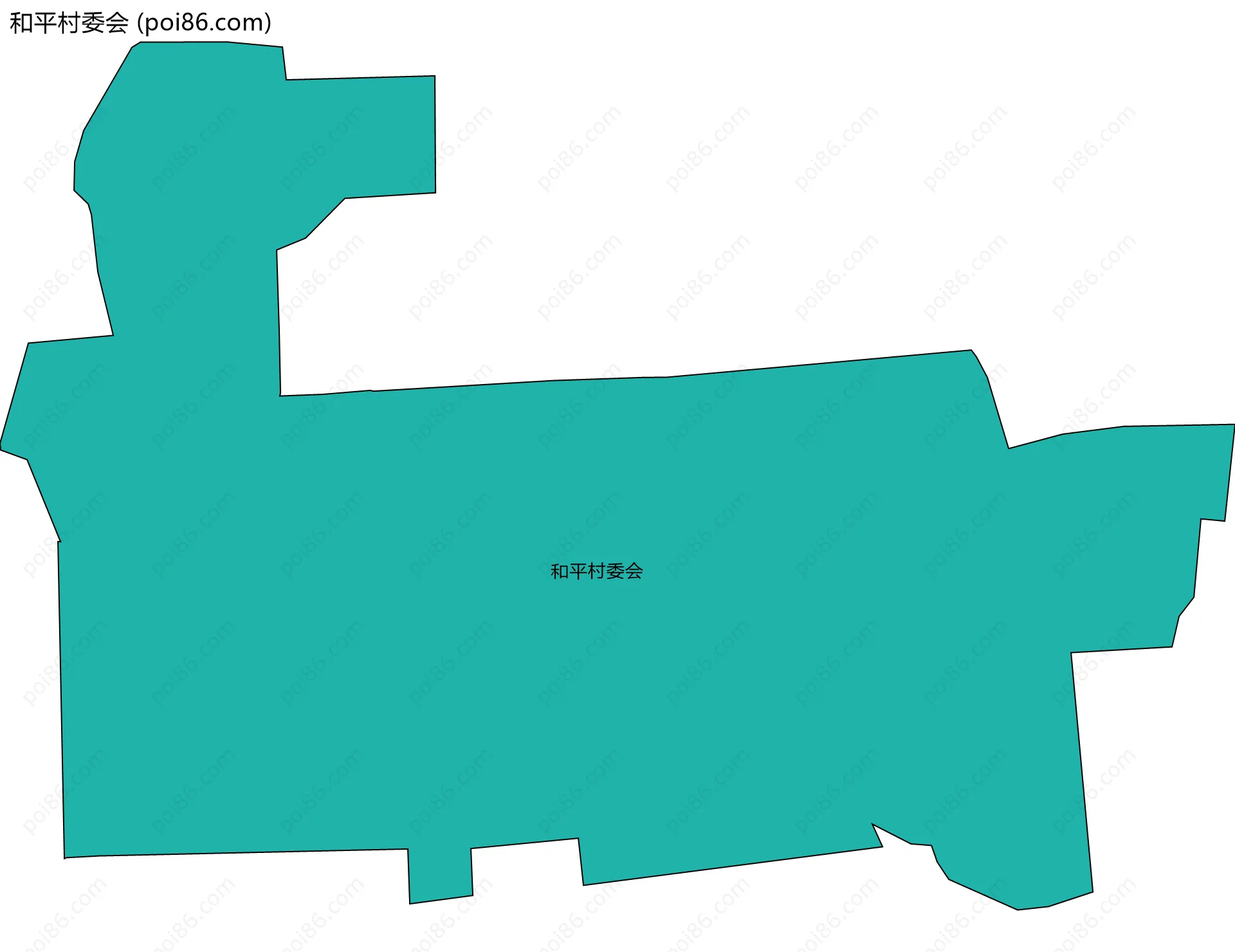和平村委会边界地图