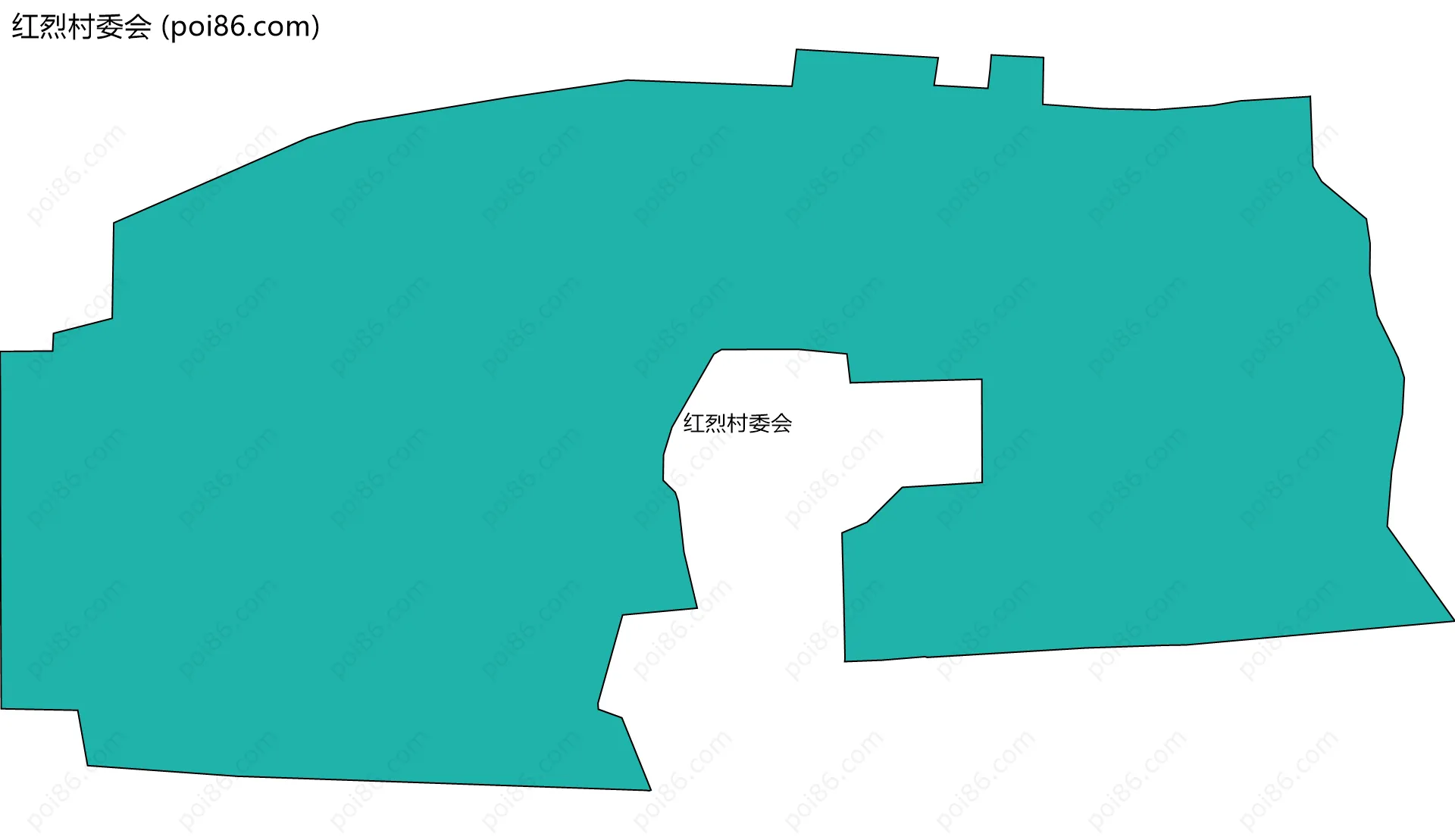 红烈村委会边界地图