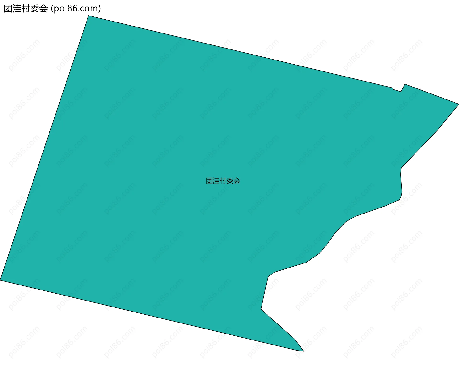 团洼村委会边界地图